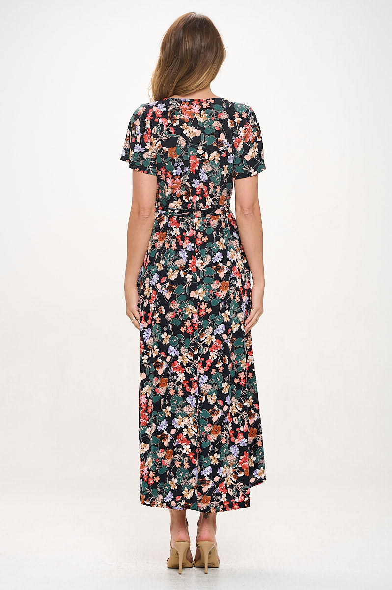 Georgia Faux Wrap Knit Dress