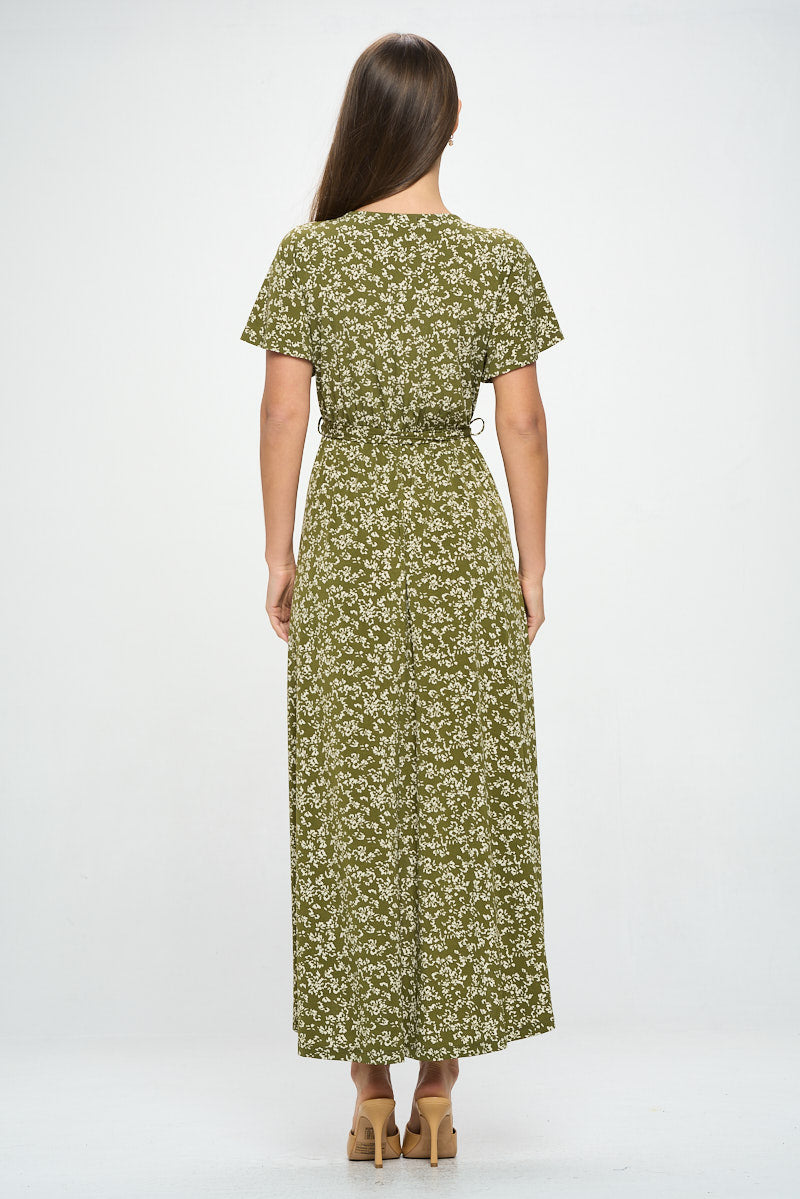 Georgia Faux Wrap Hi-Lo Knit Dress