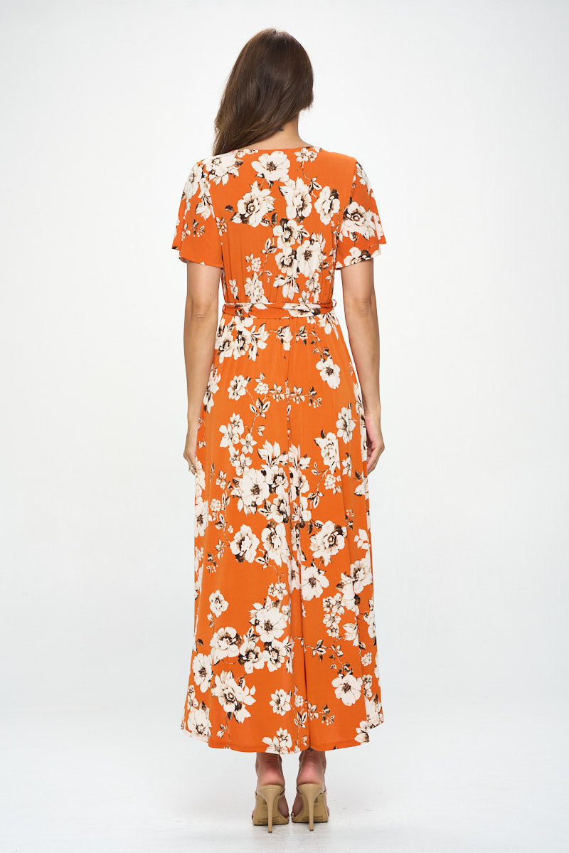 Georgia Faux Wrap Knit Dress
