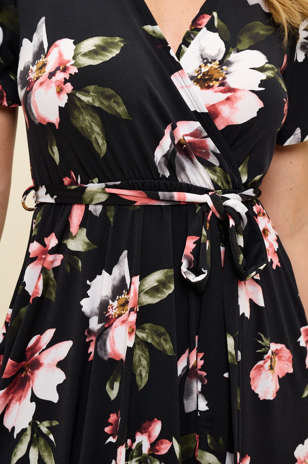 Georgia Faux Wrap Knit Dress
