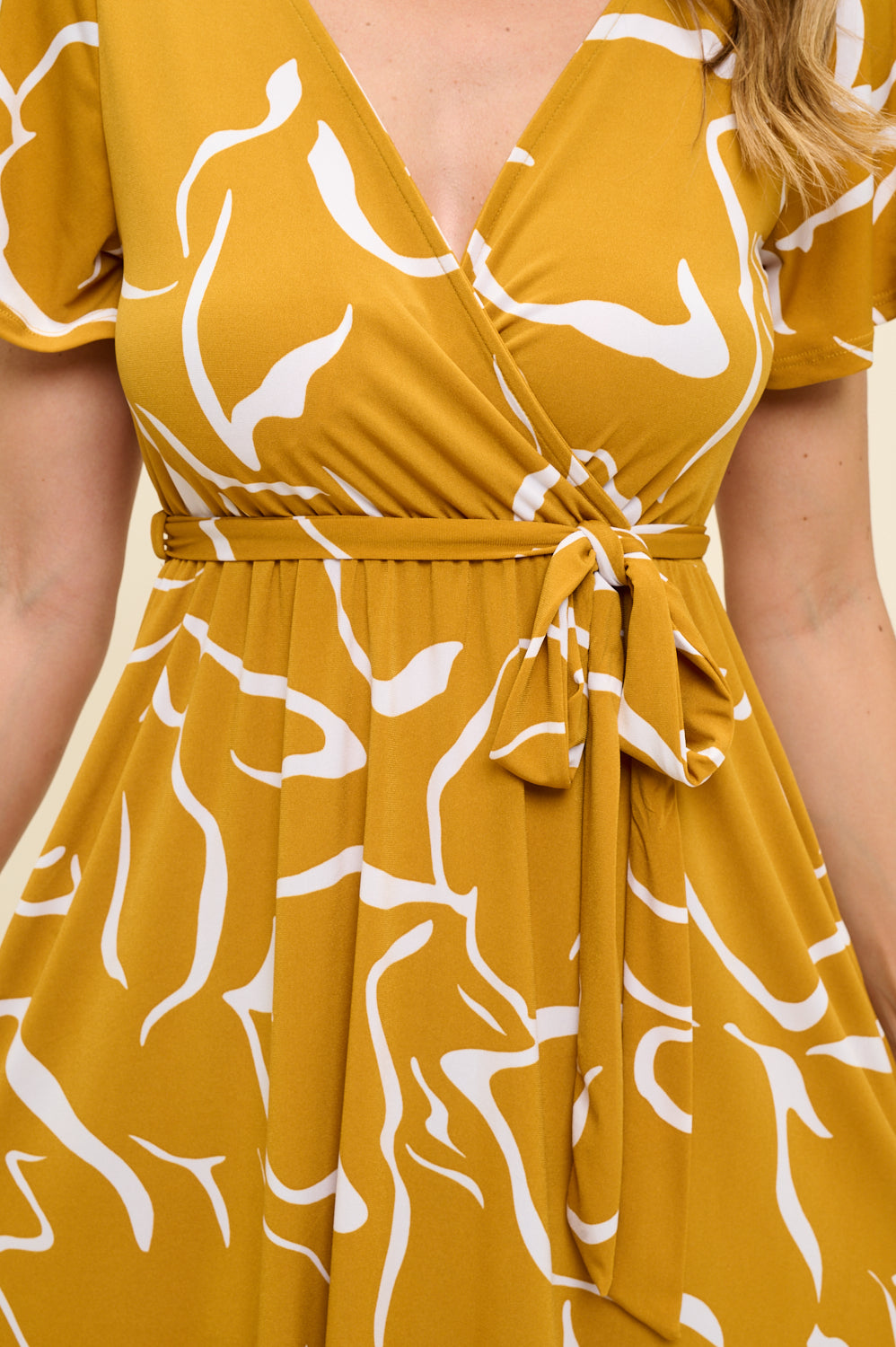 Georgia Faux Wrap Knit Dress
