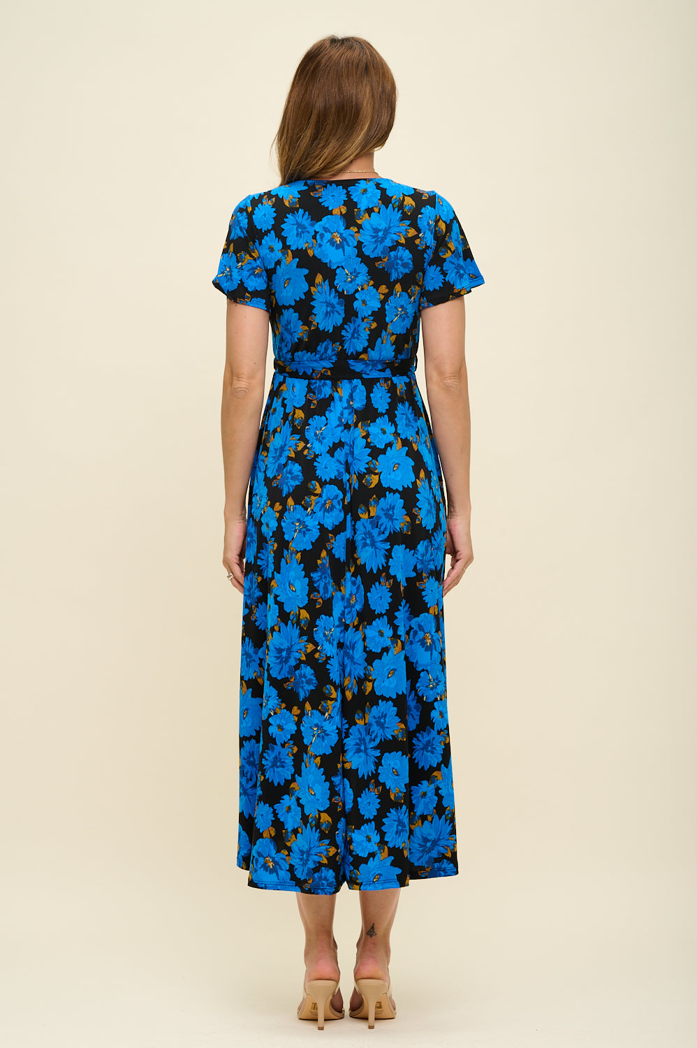 Georgia Faux Wrap Knit Dress