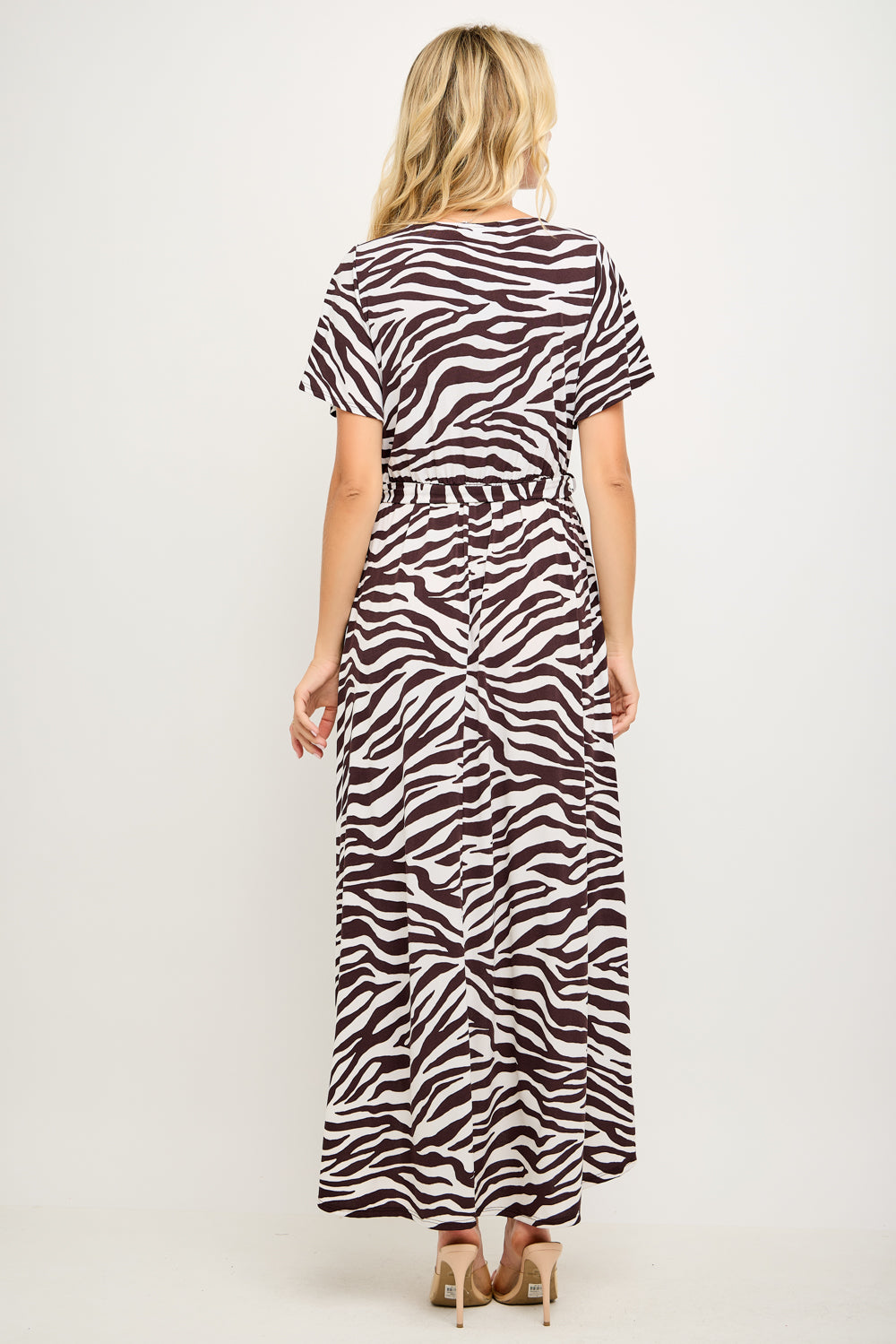 Georgia Faux Wrap Hi-Lo Knit Dress