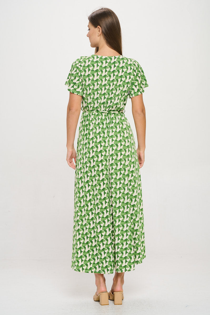 Georgia Faux Wrap Hi-Lo Knit Dress