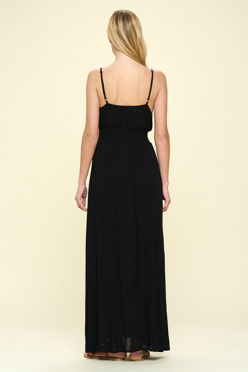Image of West K Teagan Spaghetti Strap Maxi Dress Black
