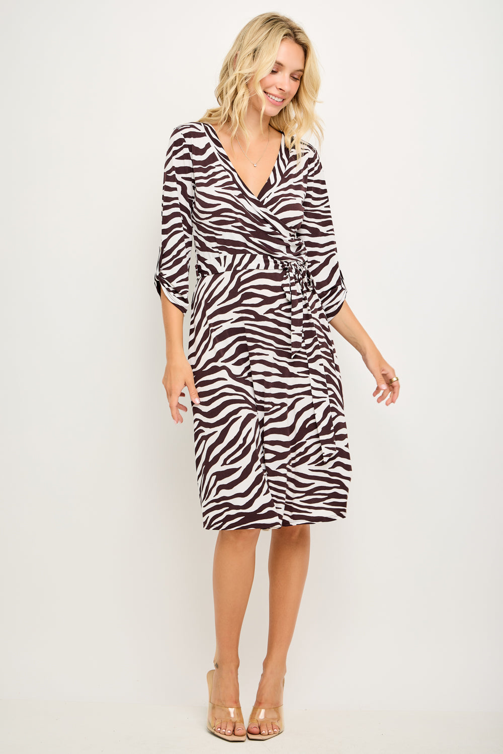 Georgina Faux-Wrap Mini Dress