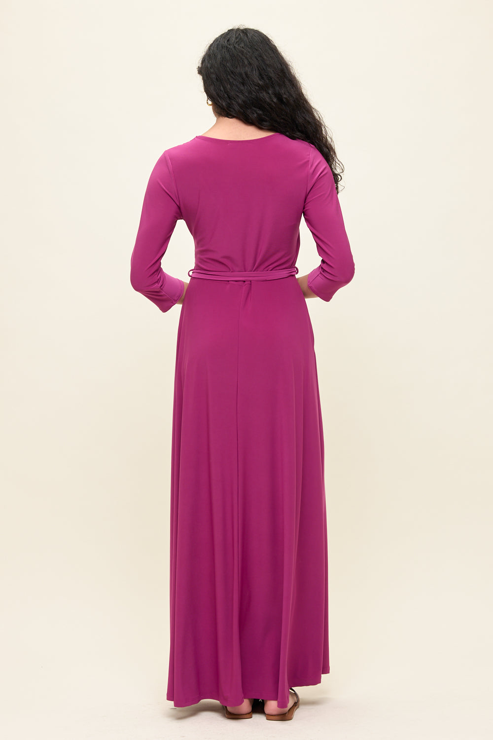 Grace Faux-Wrap Maxi Dress with Tie Waist