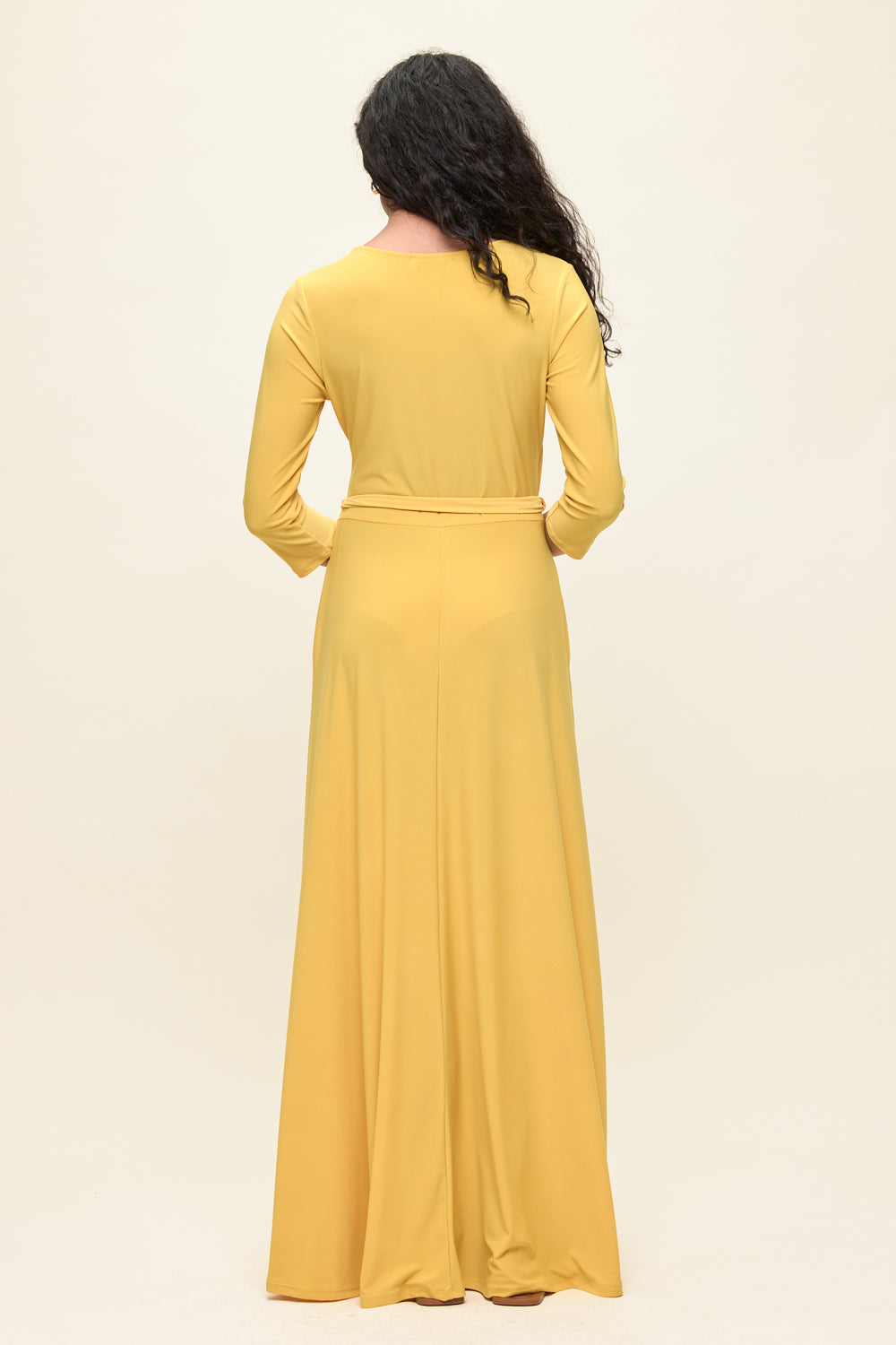 Grace Faux-Wrap Maxi Dress with Tie Waist