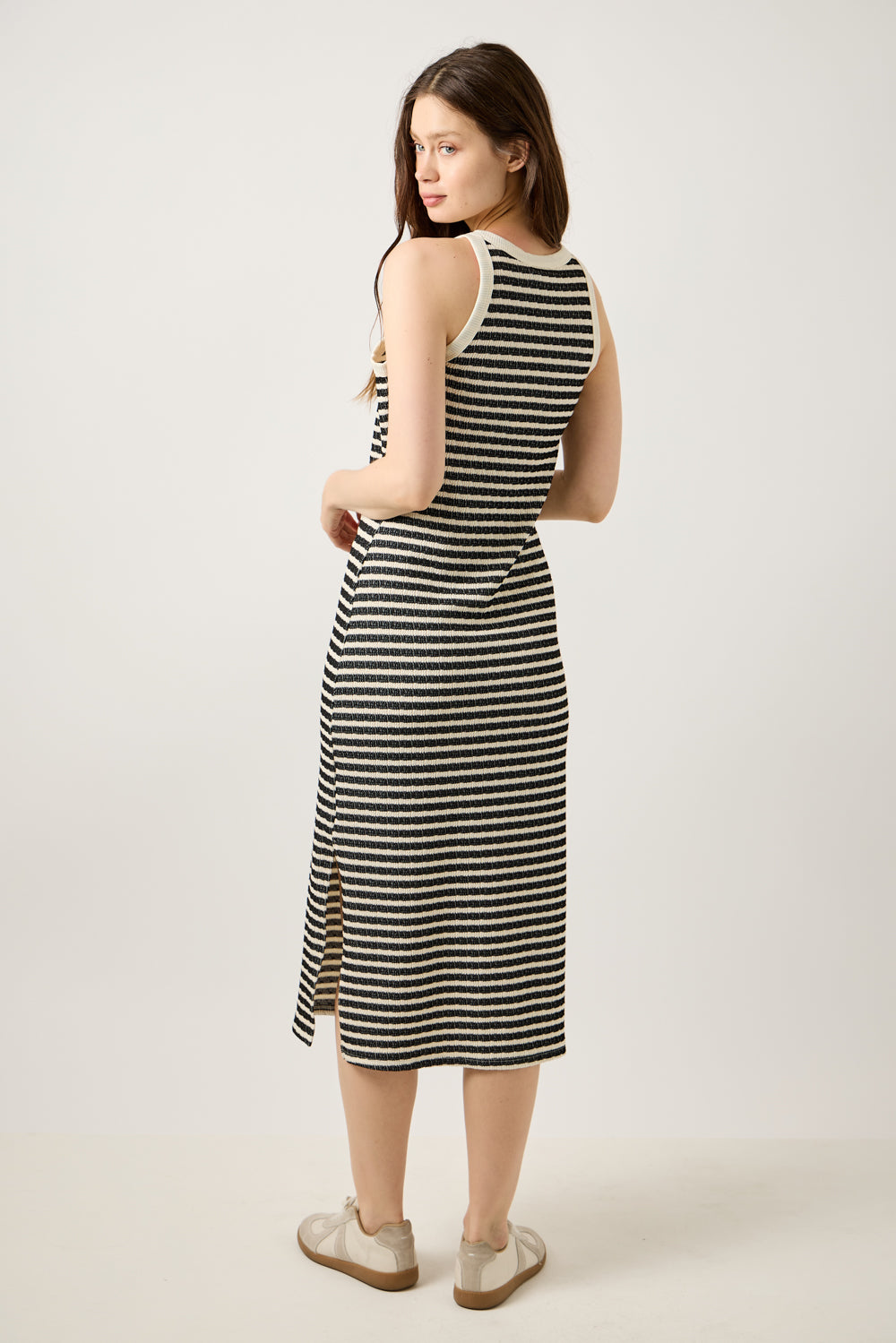 Nerina Stripe Knit Midi Tank Dress