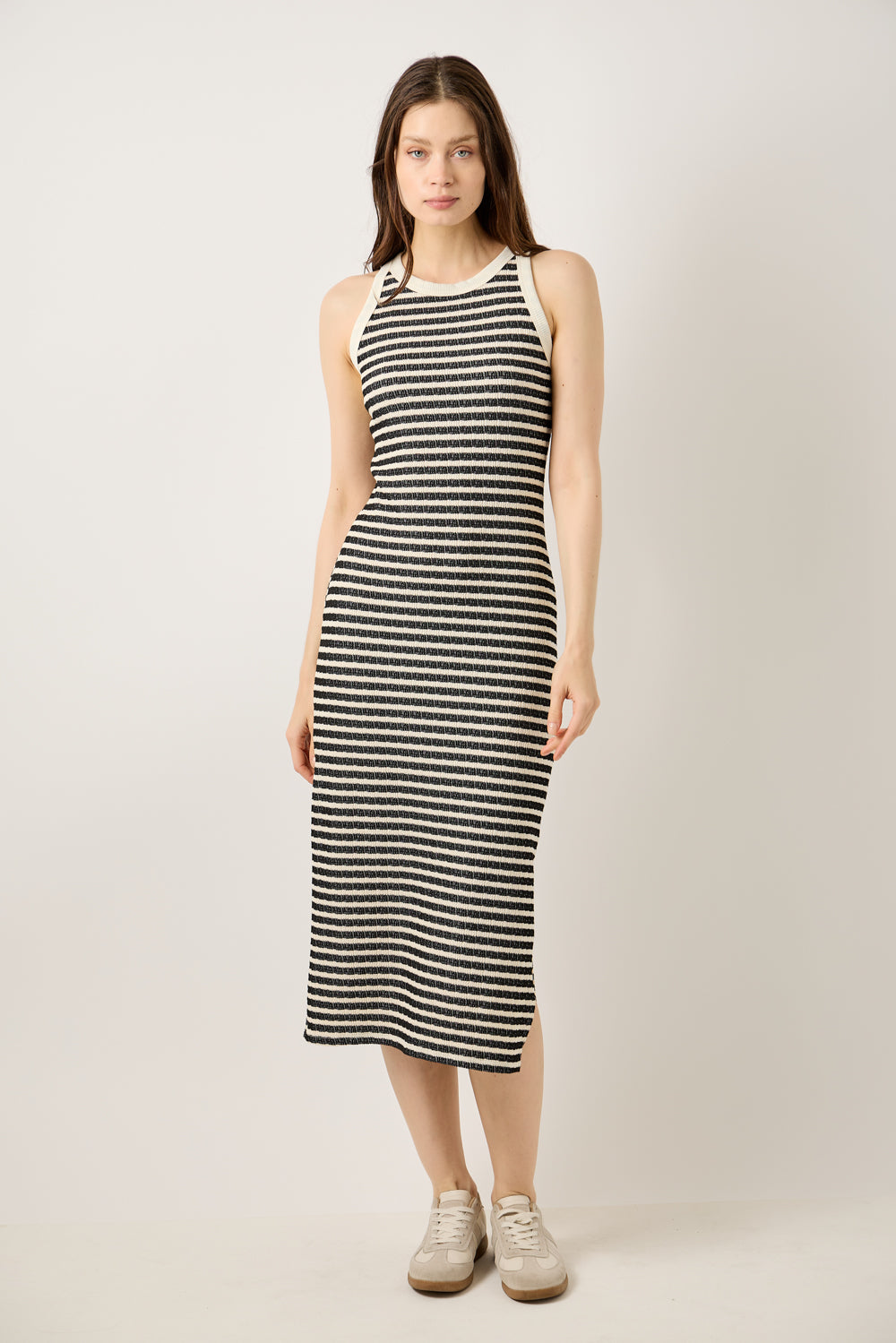 Nerina Stripe Knit Midi Tank Dress