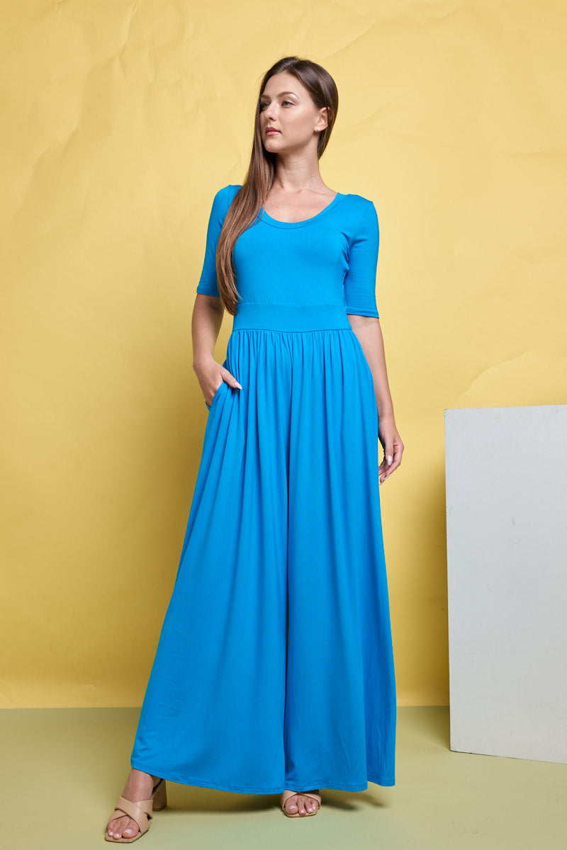 Jana Solid Knit Jumpsuit