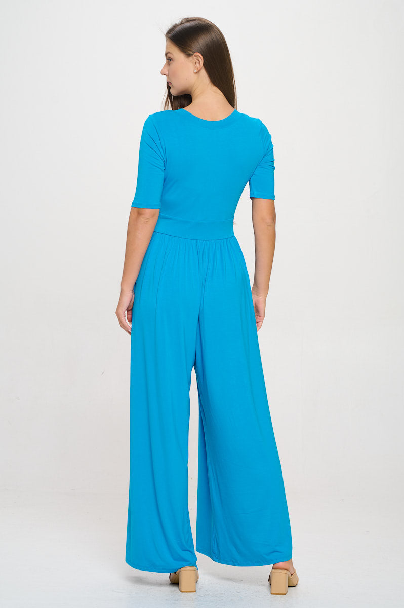 Jana Solid Knit Jumpsuit