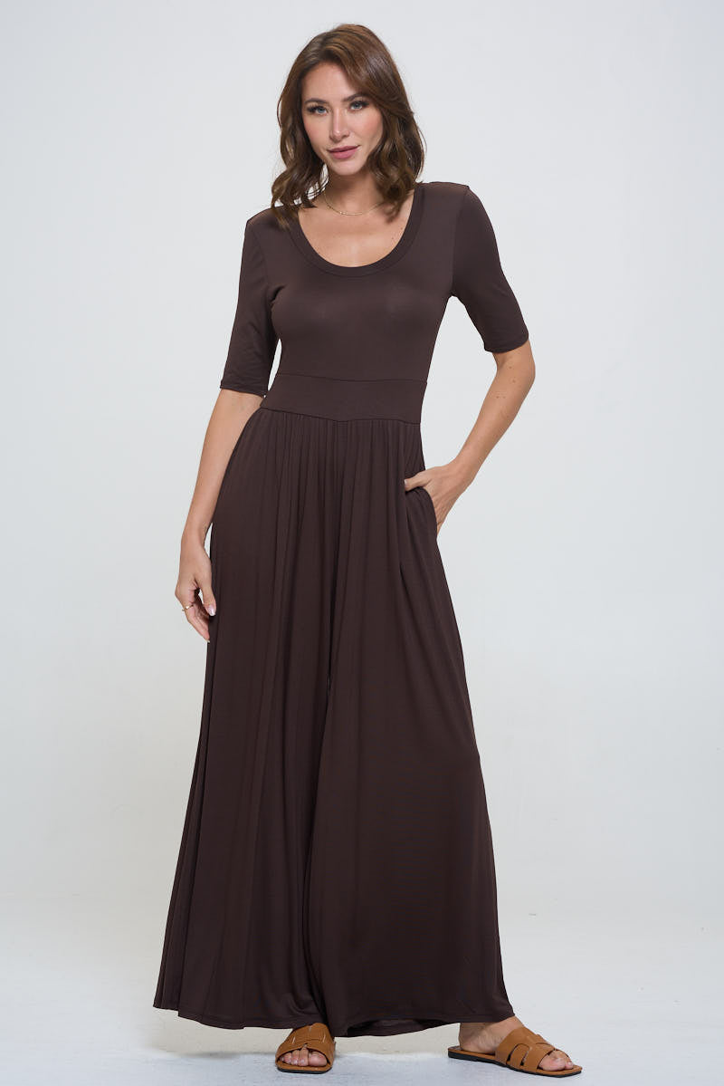 Jana Solid Knit Jumpsuit