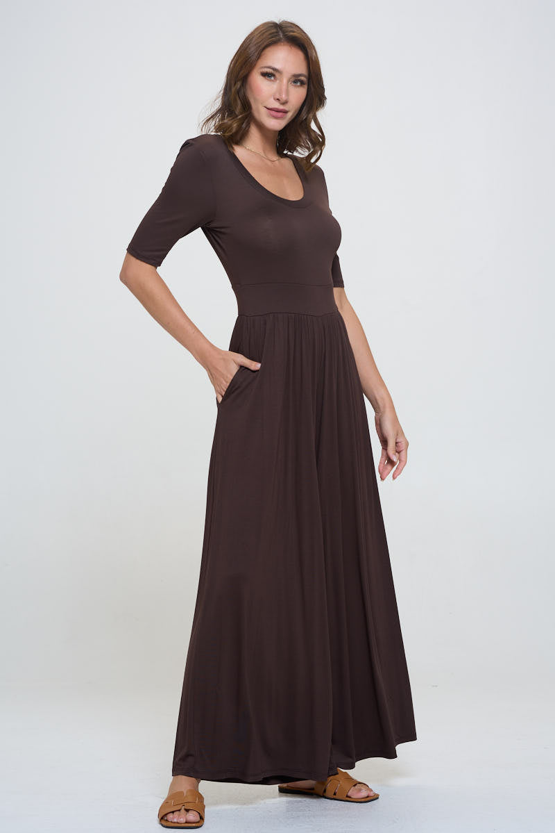 Jana Solid Knit Jumpsuit