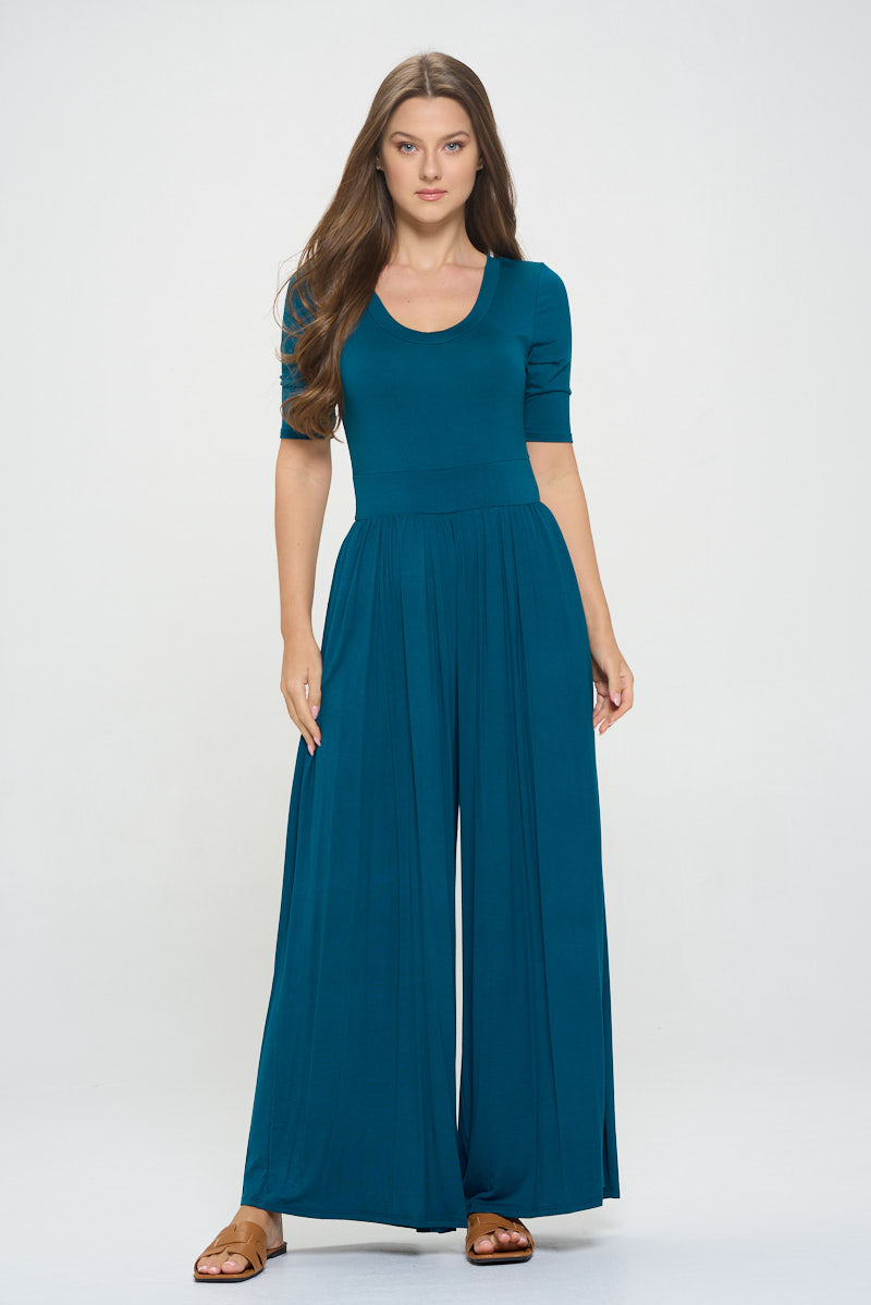 Jana Solid Knit Jumpsuit