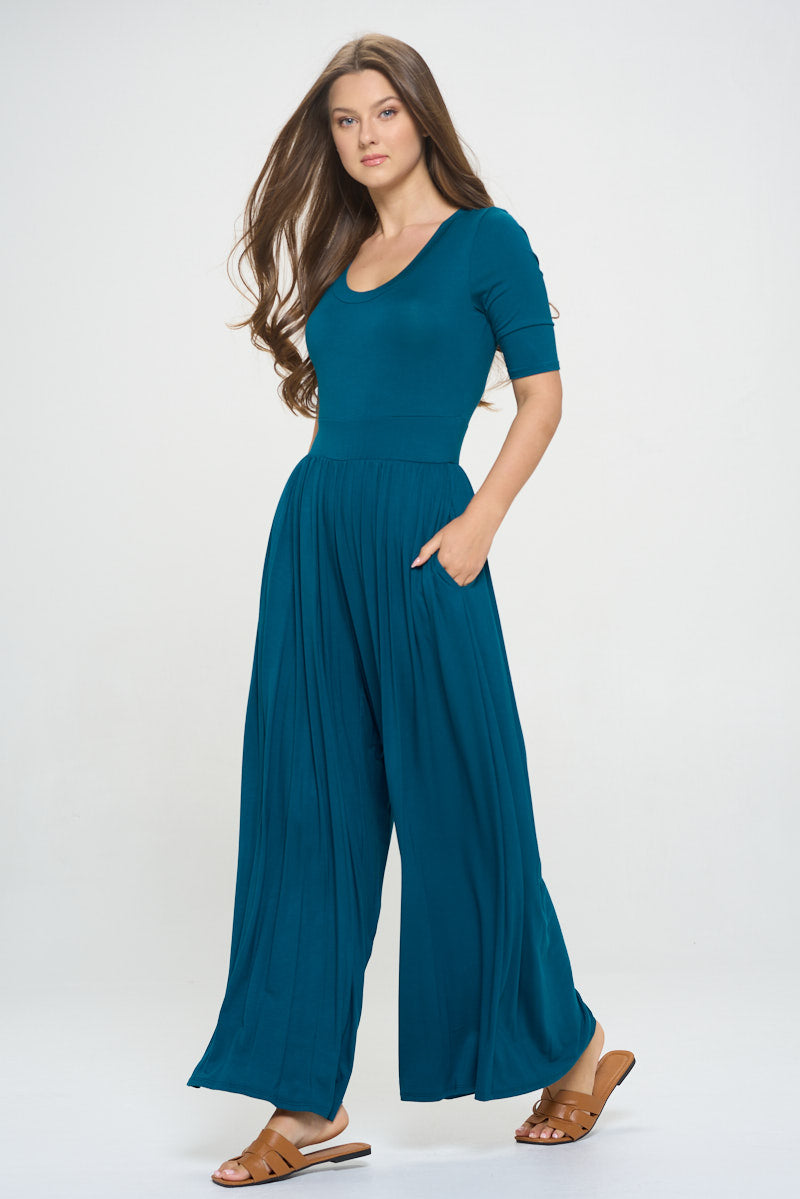 Jana Solid Knit Jumpsuit