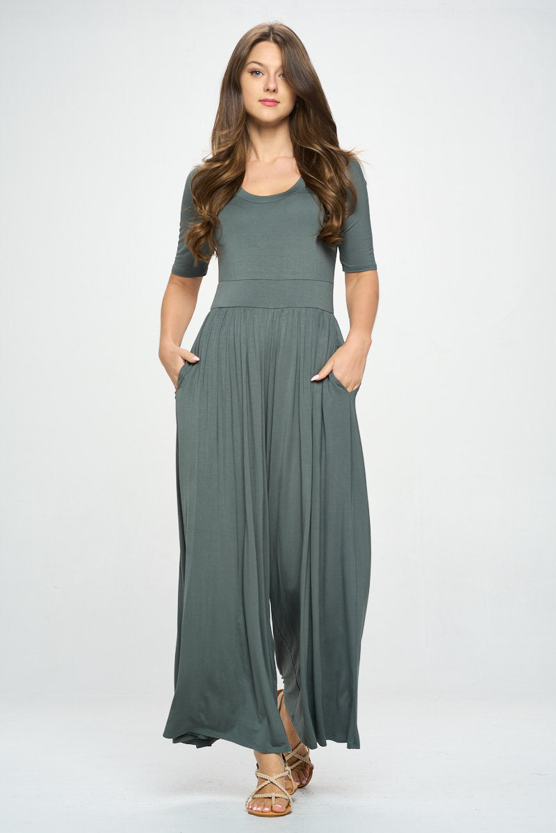 Jana Solid Knit Jumpsuit