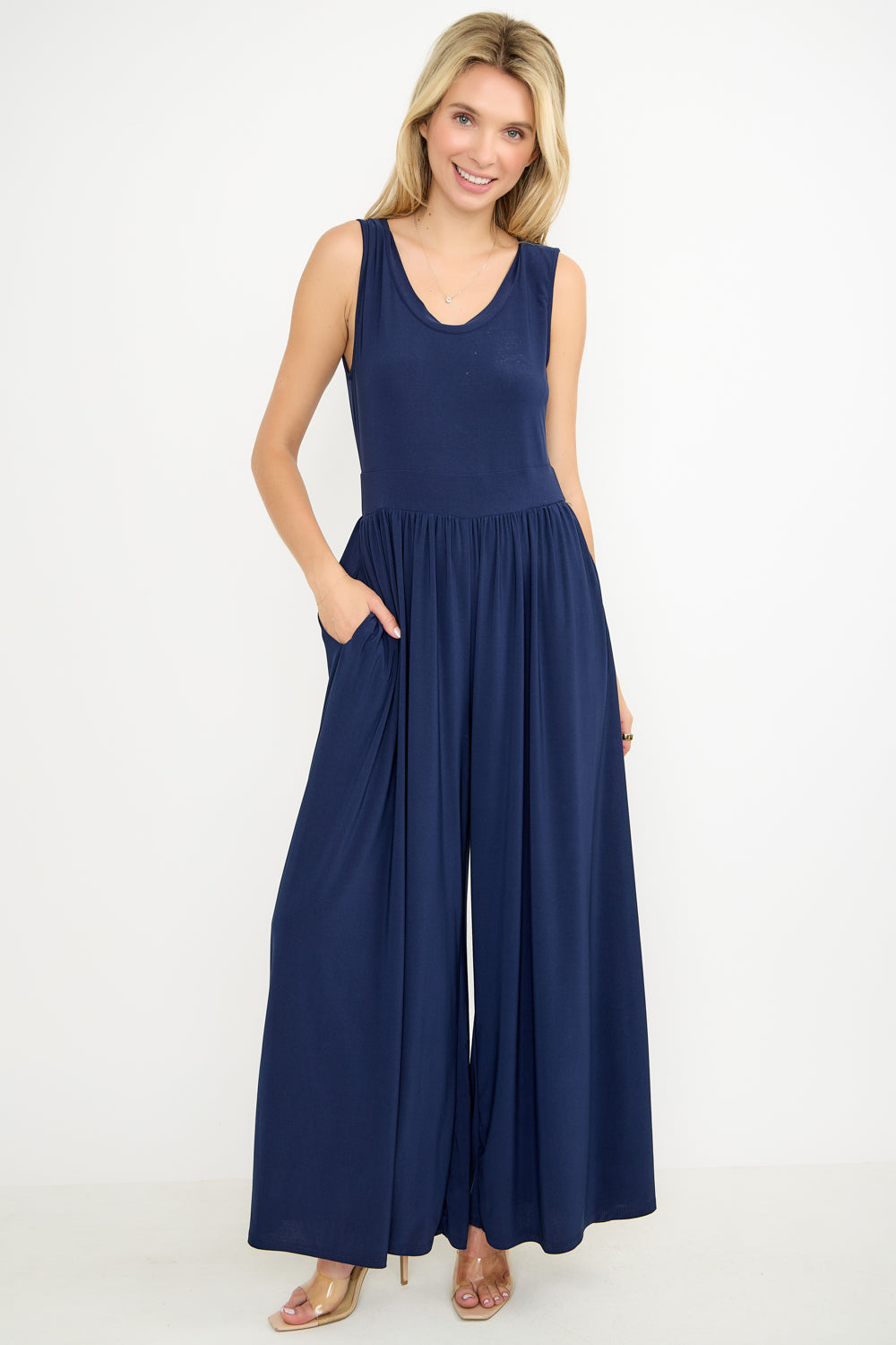 Janina Sleeveless Knit Jumpsuit