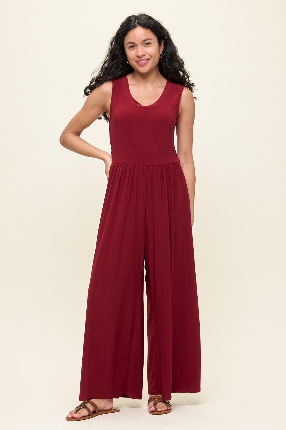 Janina Sleeveless Knit Jumpsuit