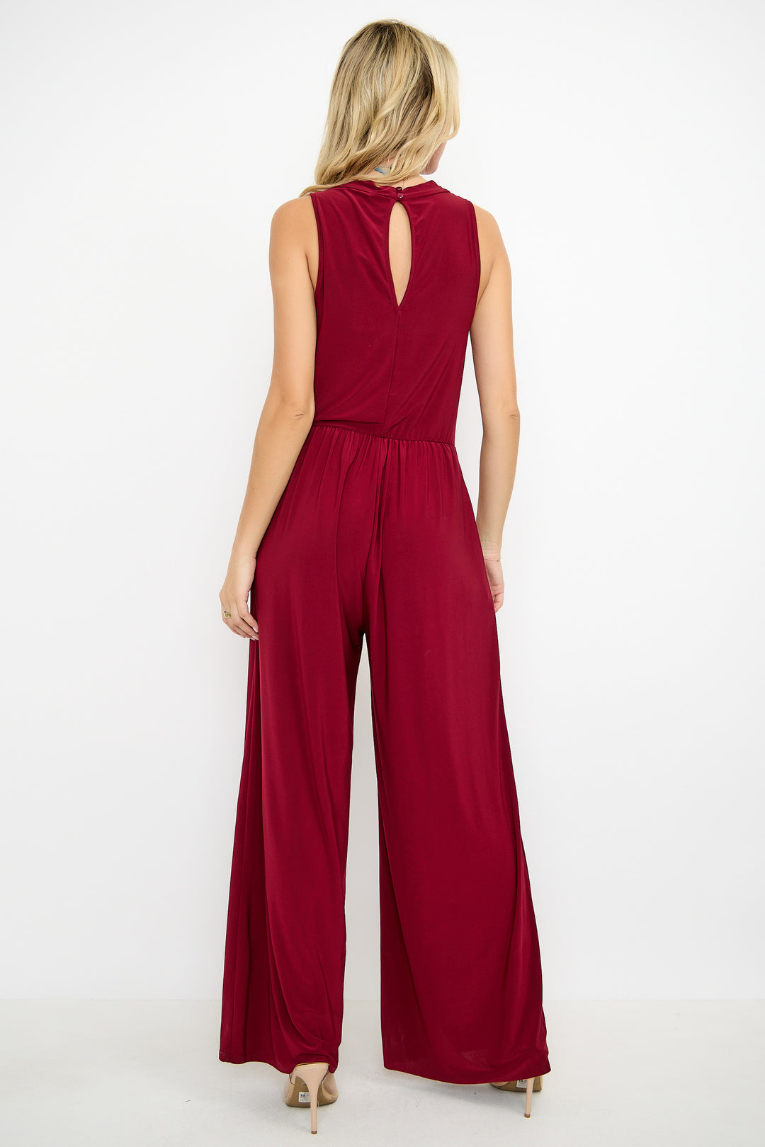 Camille Sleeveless Back Slit Jumpsuit