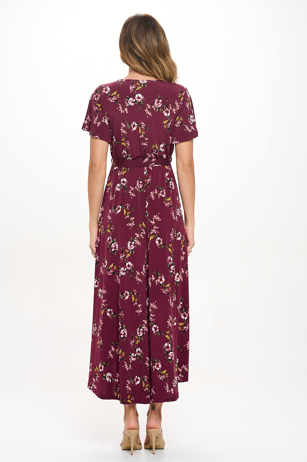 Georgia Faux Wrap Hi-Lo Knit Dress