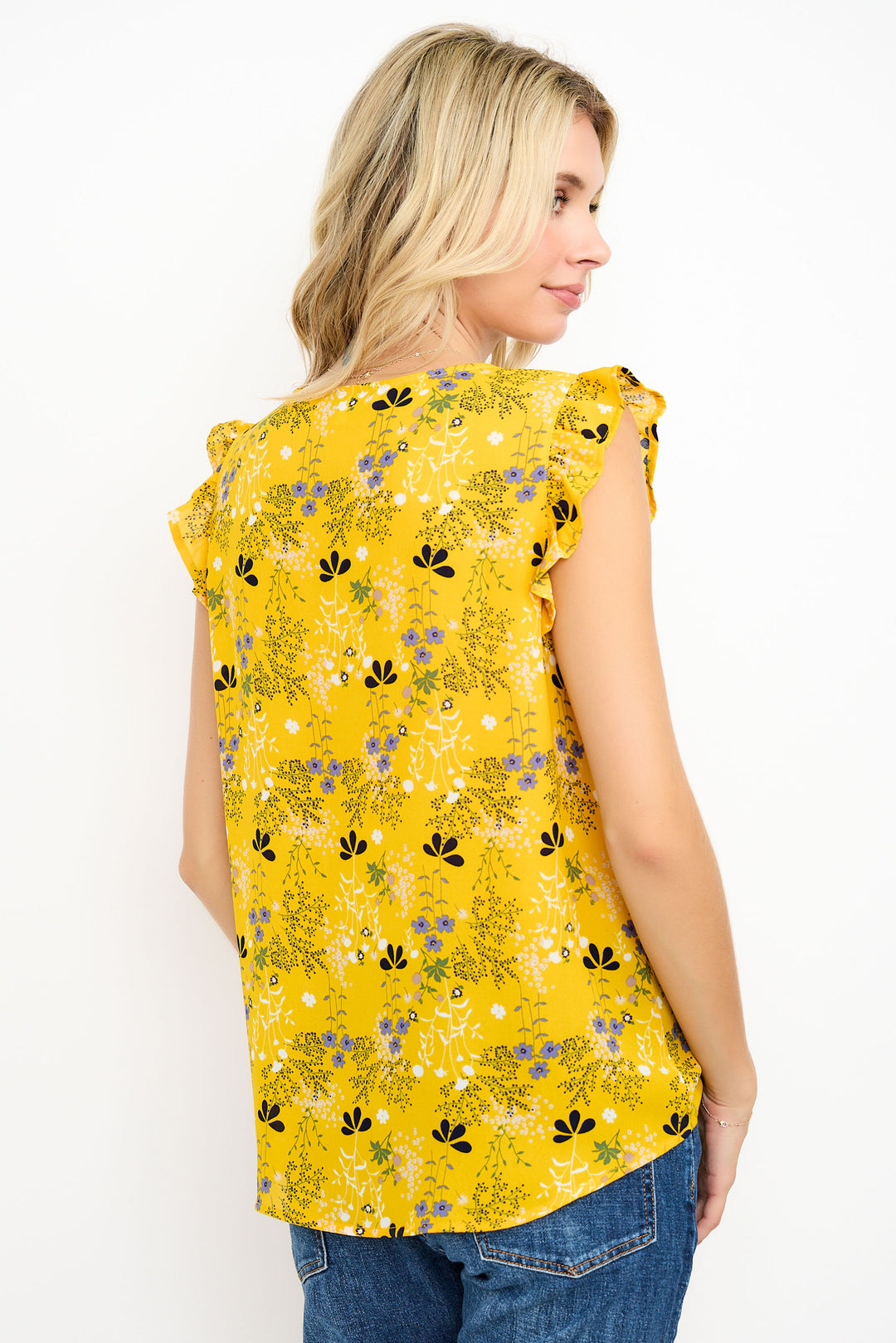 Cherie Ruffle Sleeve Blouse