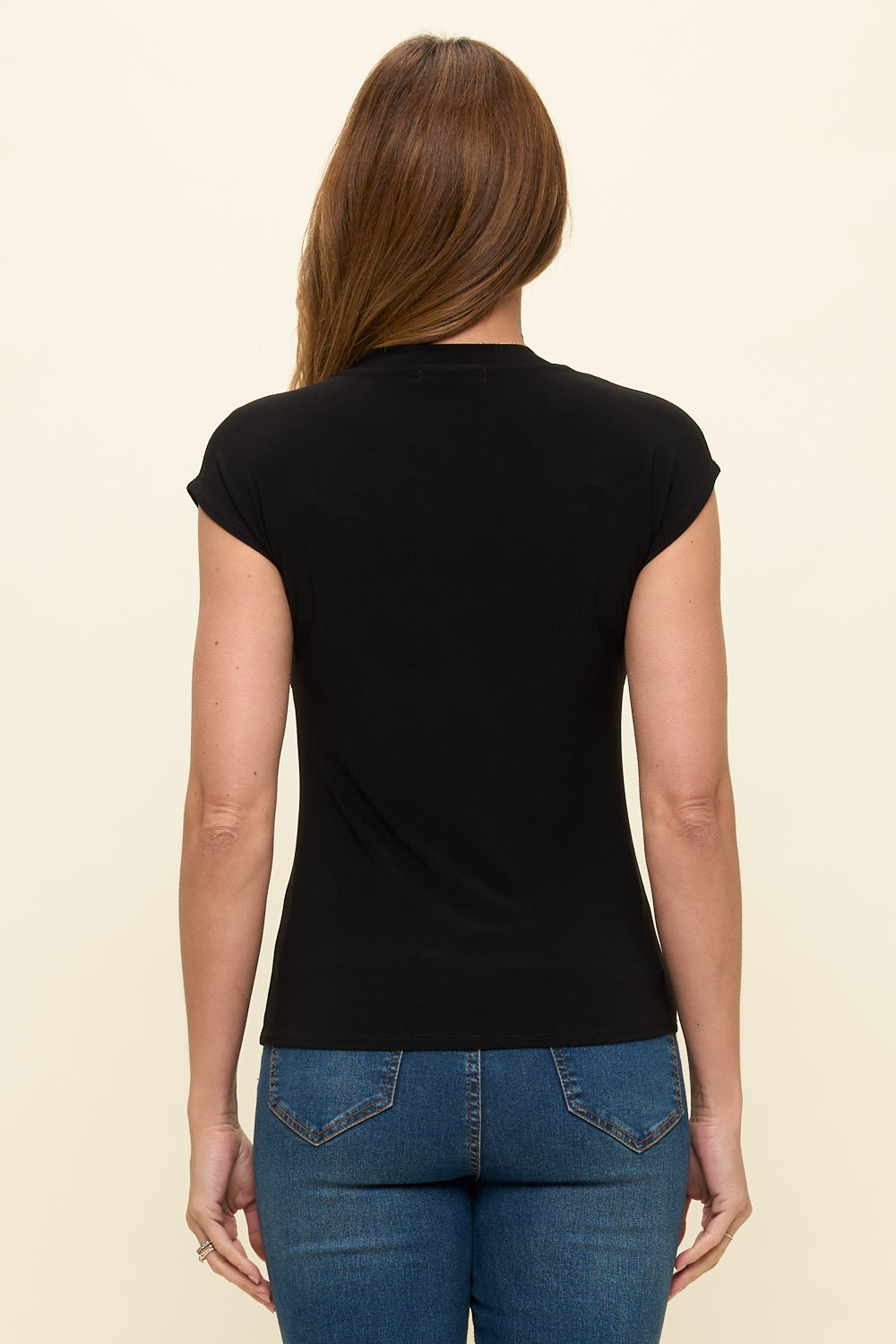 Elodie Cap Sleeve Sweetheart Knit Top