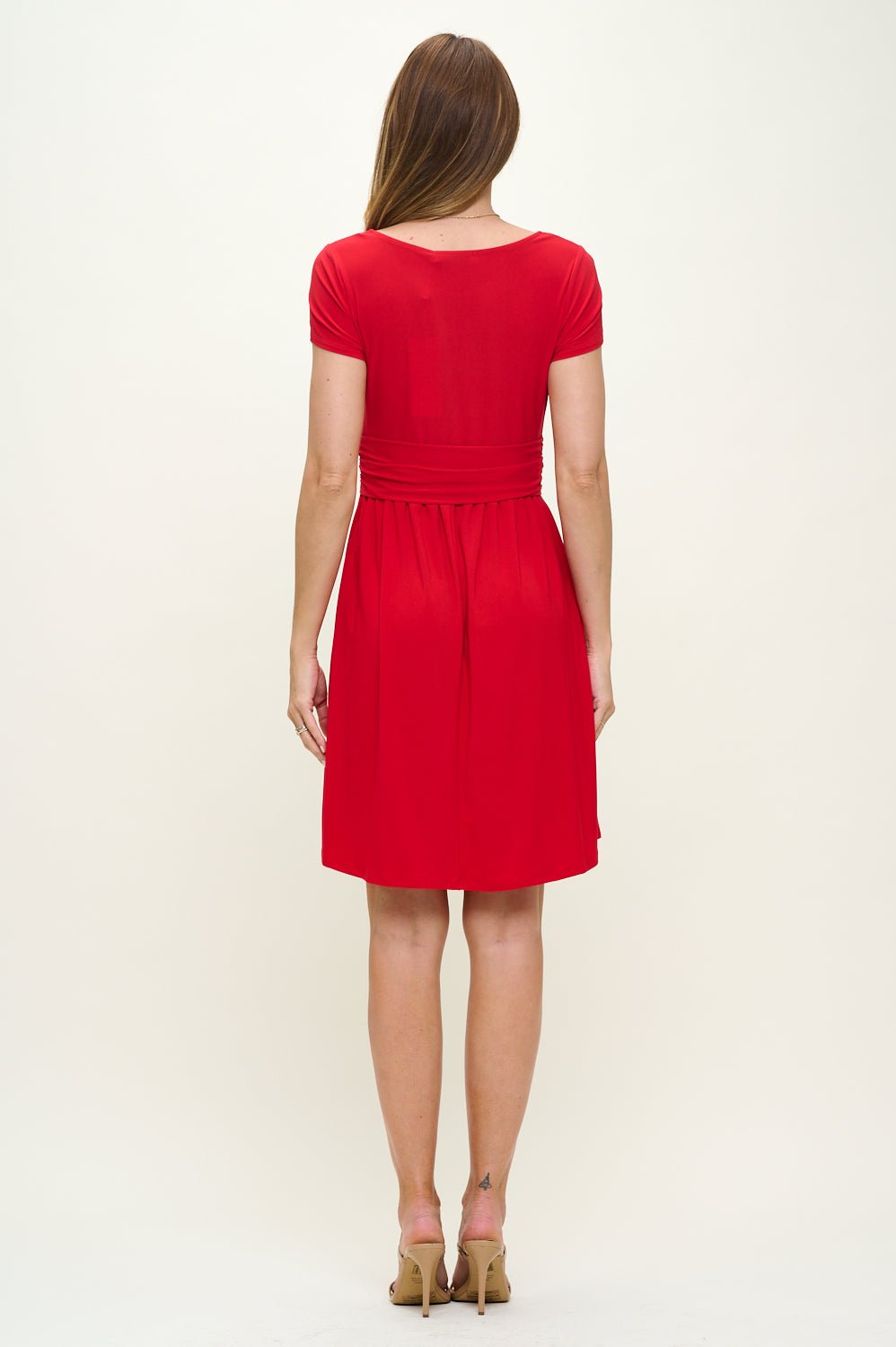 Image of West K Adele Crossover Front Mini Dress Red