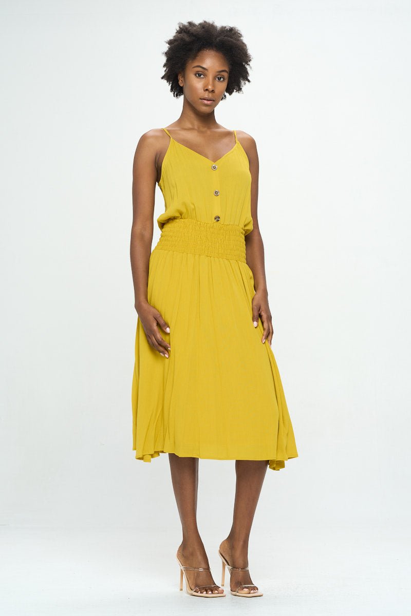 West K Womens Ashley Smocked Strap Dress - Medium