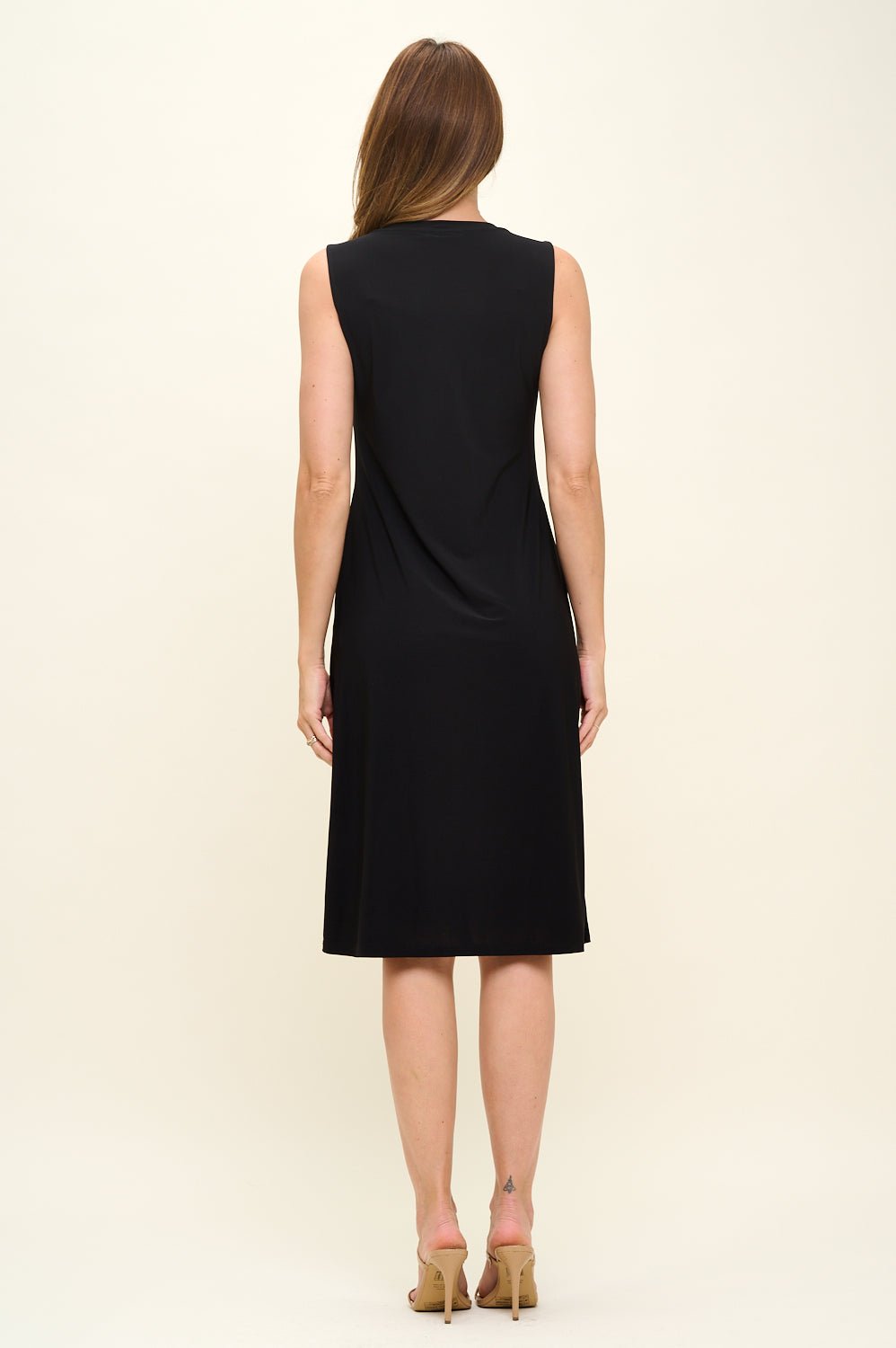 Image of West K Camila Sleeveless Knee Length Dress Black
