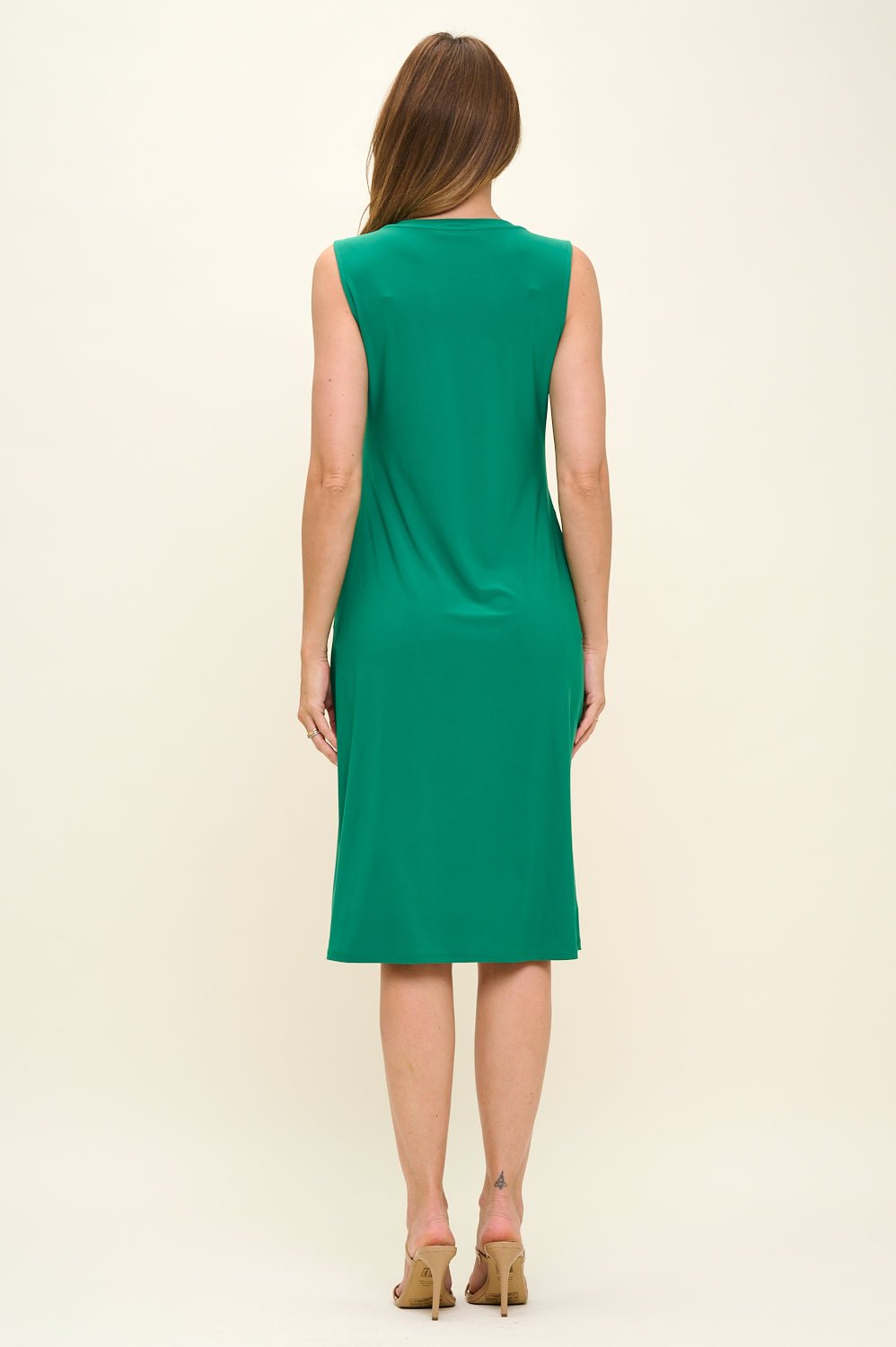 Image of West K Camila Sleeveless Knee Length Dress Kelly Green