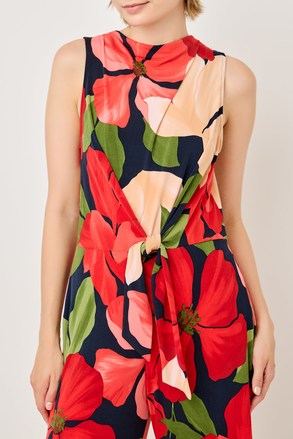 Image of West K Camille Sleeveless Back Slit Jumpsuit Black