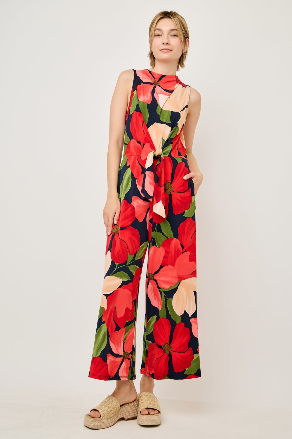 Image of West K Camille Sleeveless Back Slit Jumpsuit Black