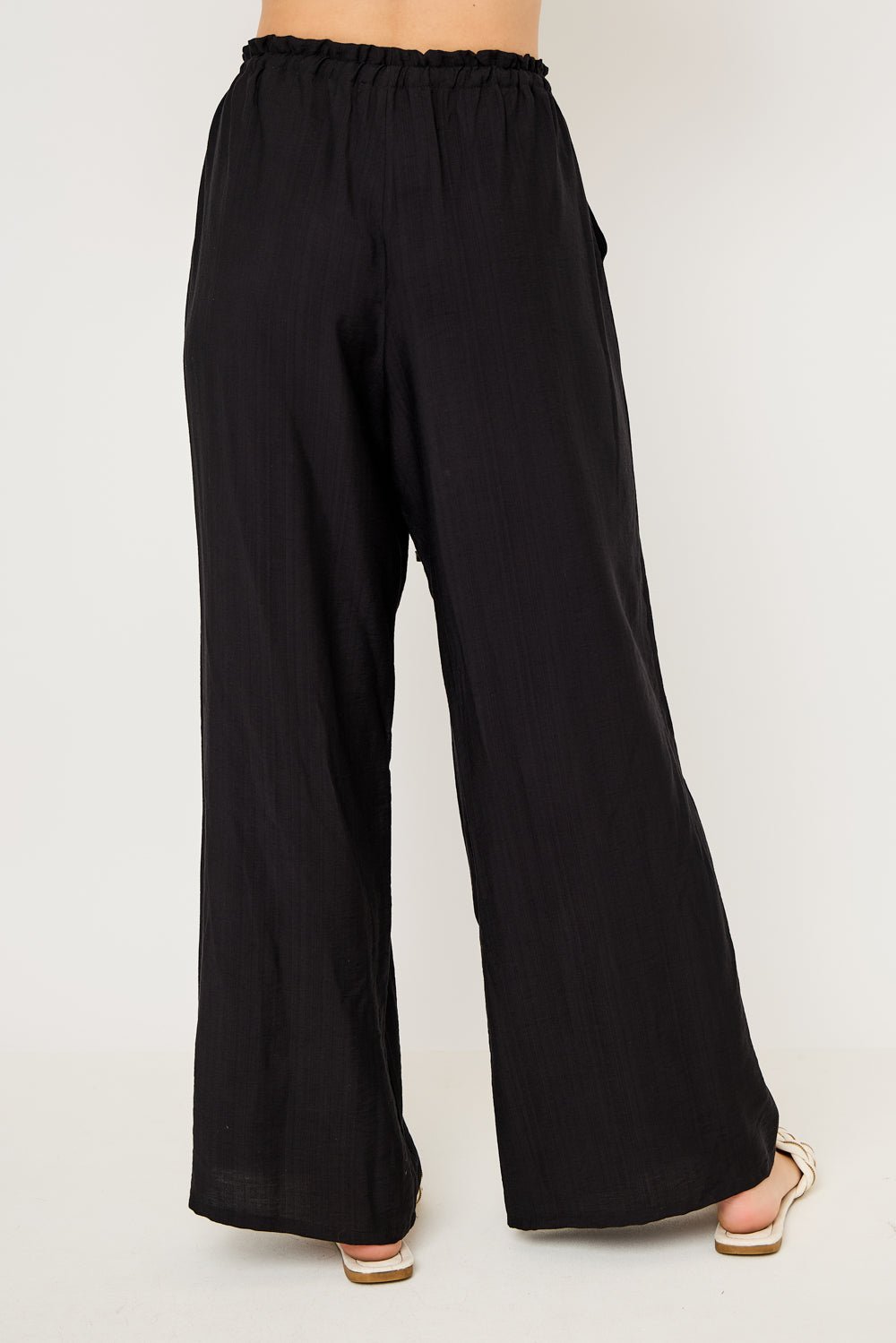 Image of West K Celina Drawstring Wide - Leg Pants Black