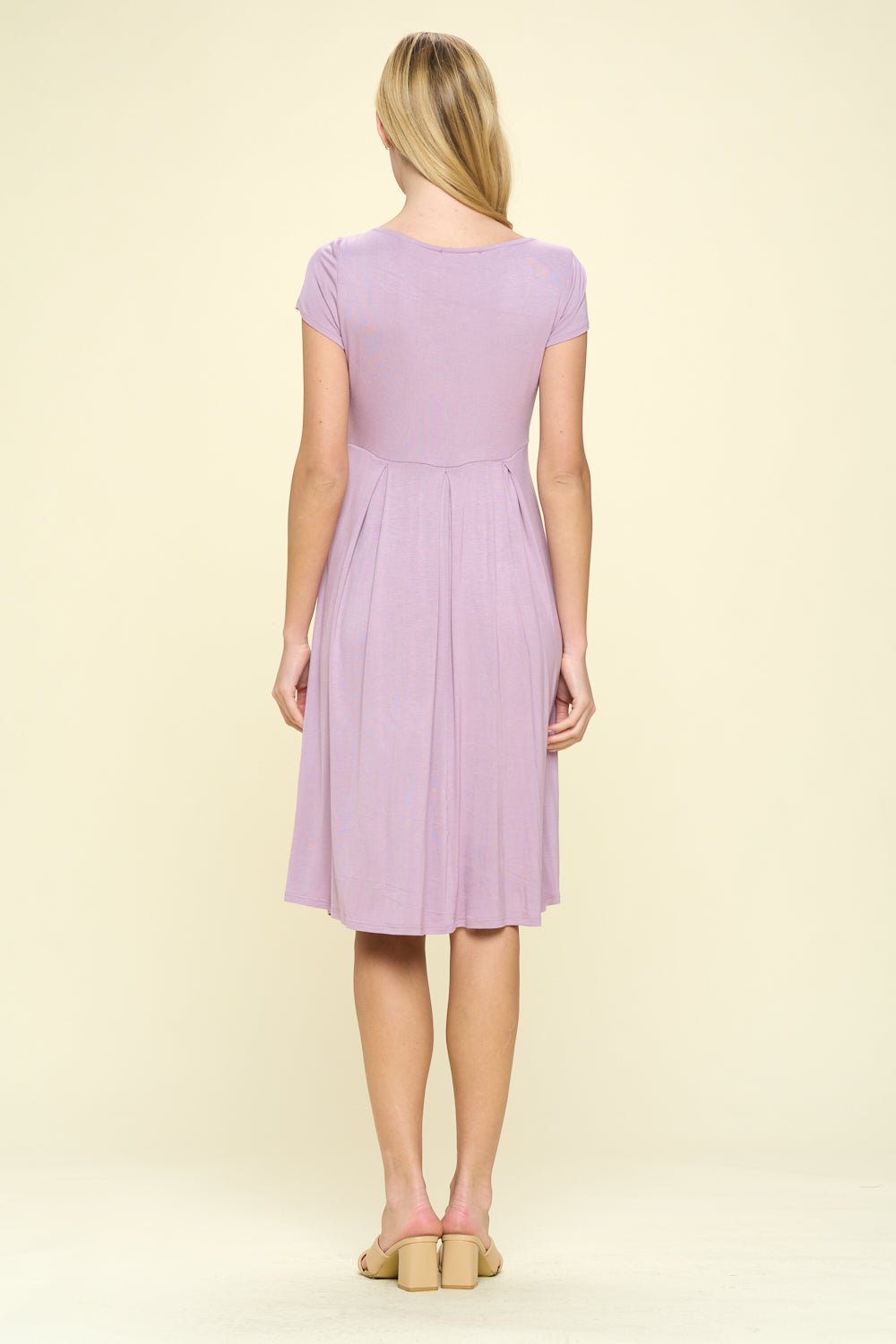 Image of West K Claris A - line Knit Dress with Pockets Lilac