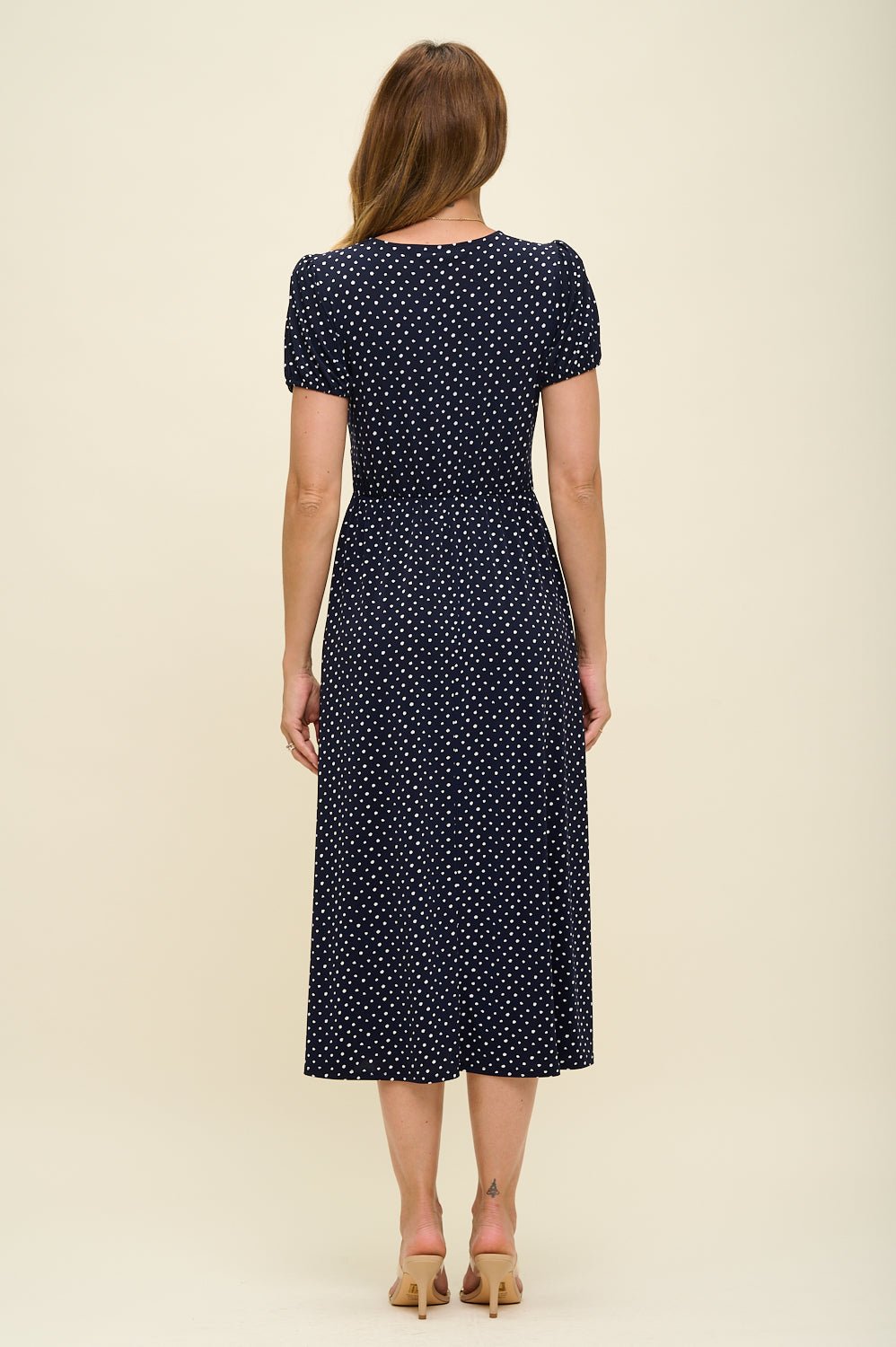 Image of West K Haven Short Sleeve Printed Midi Dress Teal Floral