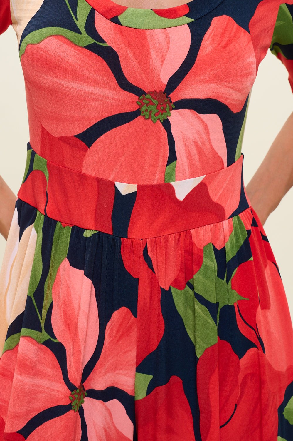 Image of West K Jana Knit Jumpsuit Red Floral