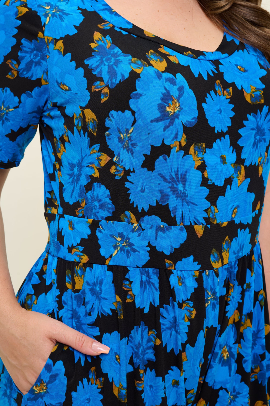 Image of West K Jana Plus Size Jumpsuit Cobalt Floral