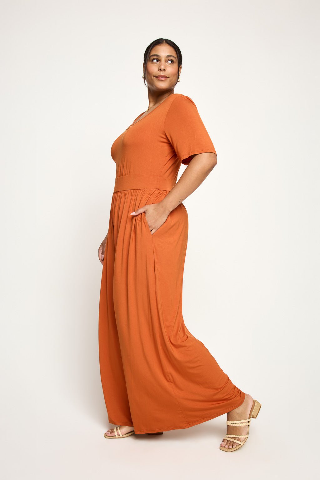 Image of West K Jana Plus Size Jumpsuit Egyptian Blue Abstract