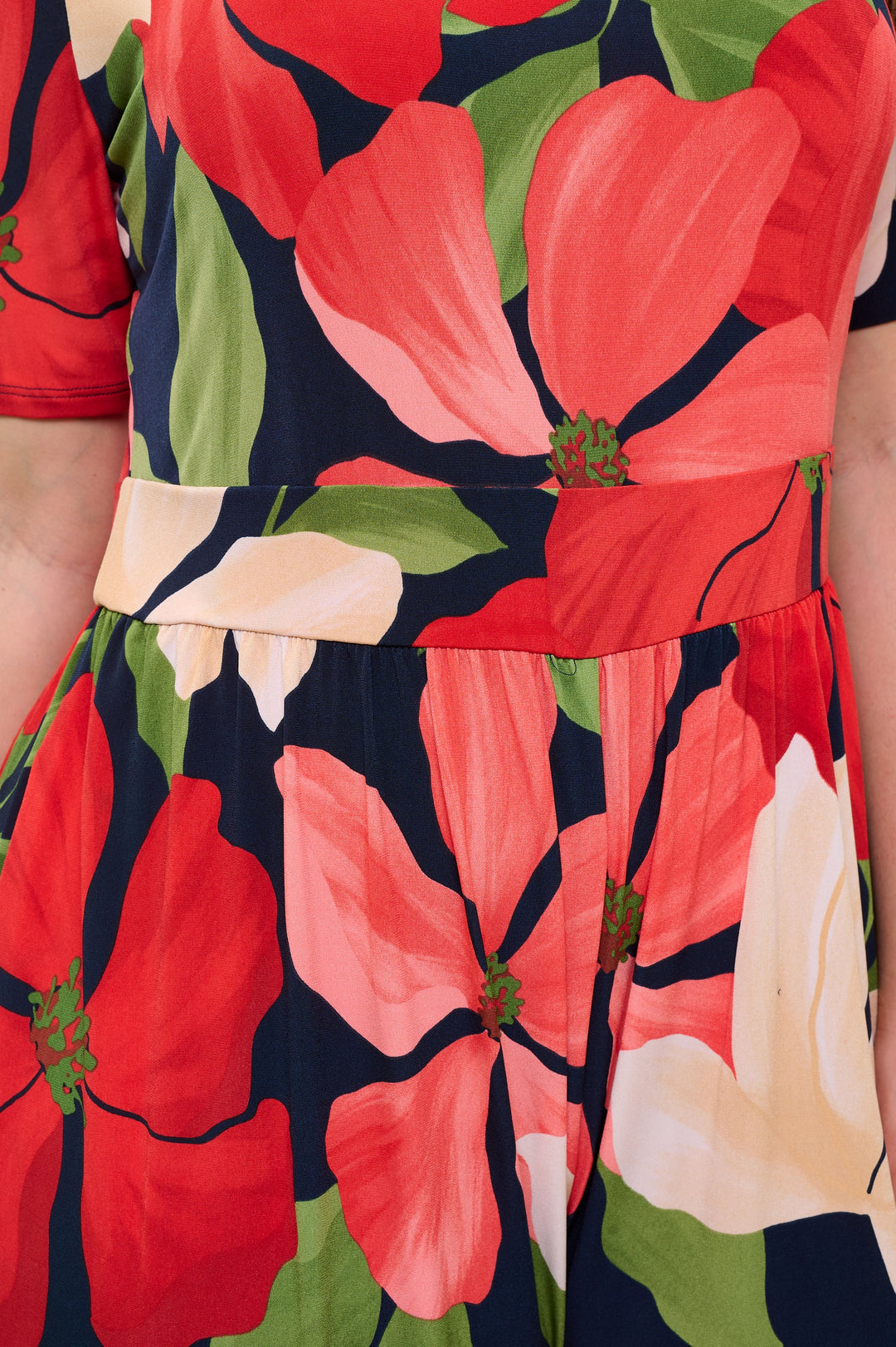 Image of West K Jana Plus Size Jumpsuit Red Floral