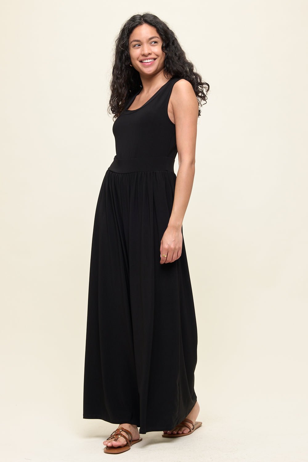 Image of West K Janina Sleeveless Knit Jumpsuit Black