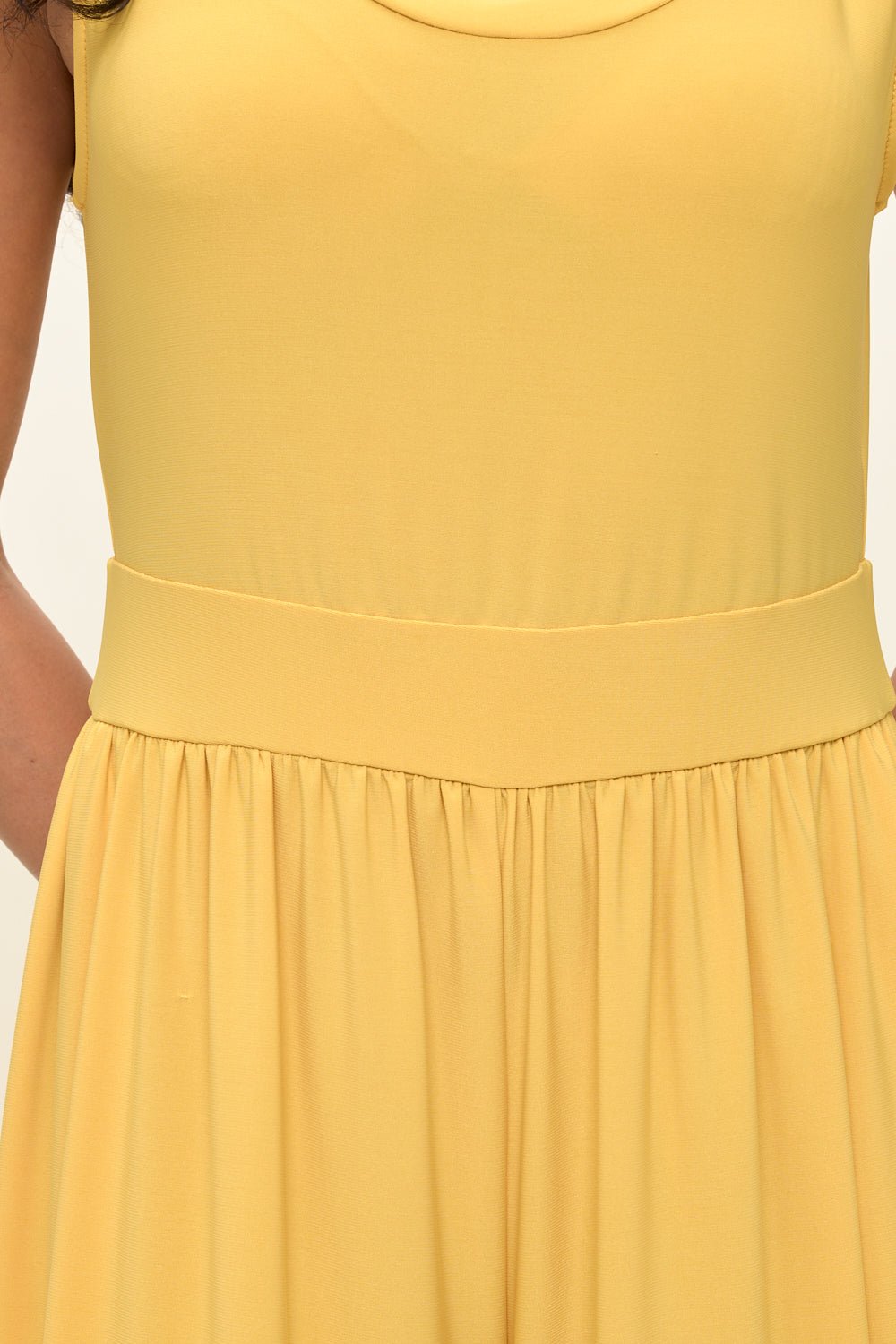 Image of West K Janina Sleeveless Knit Jumpsuit Mustard
