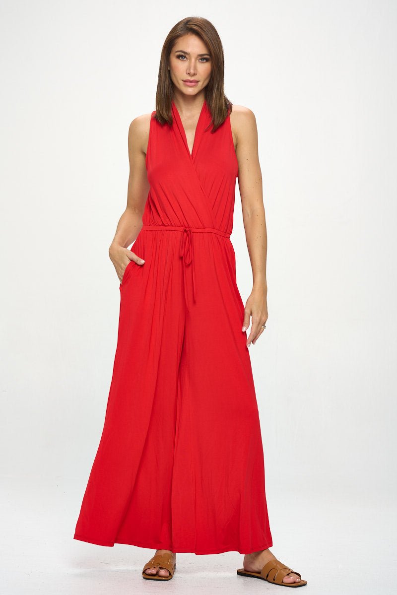 Image of West K Jillian Sleeveless Jumpsuit Red
