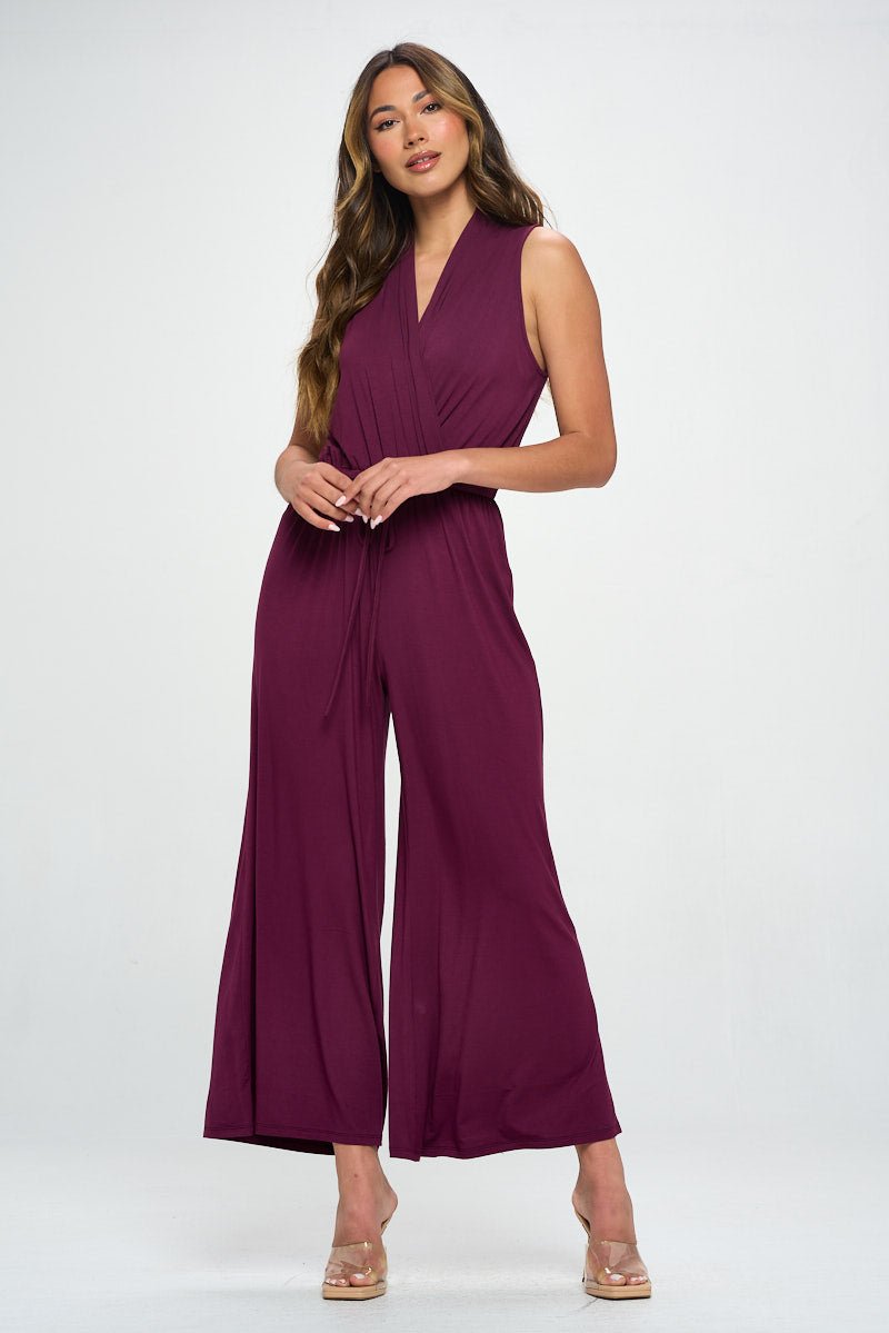 Image of West K Jillian Sleeveless Jumpsuit Wine