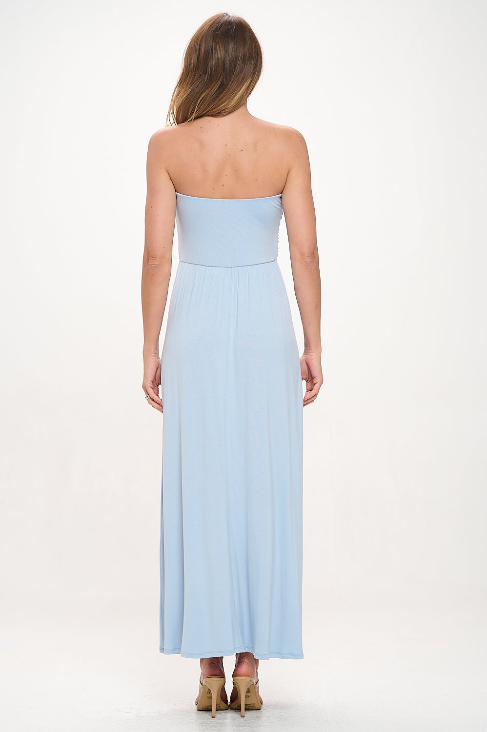 Image of West K Jones Tube Maxi Dress Light Blue