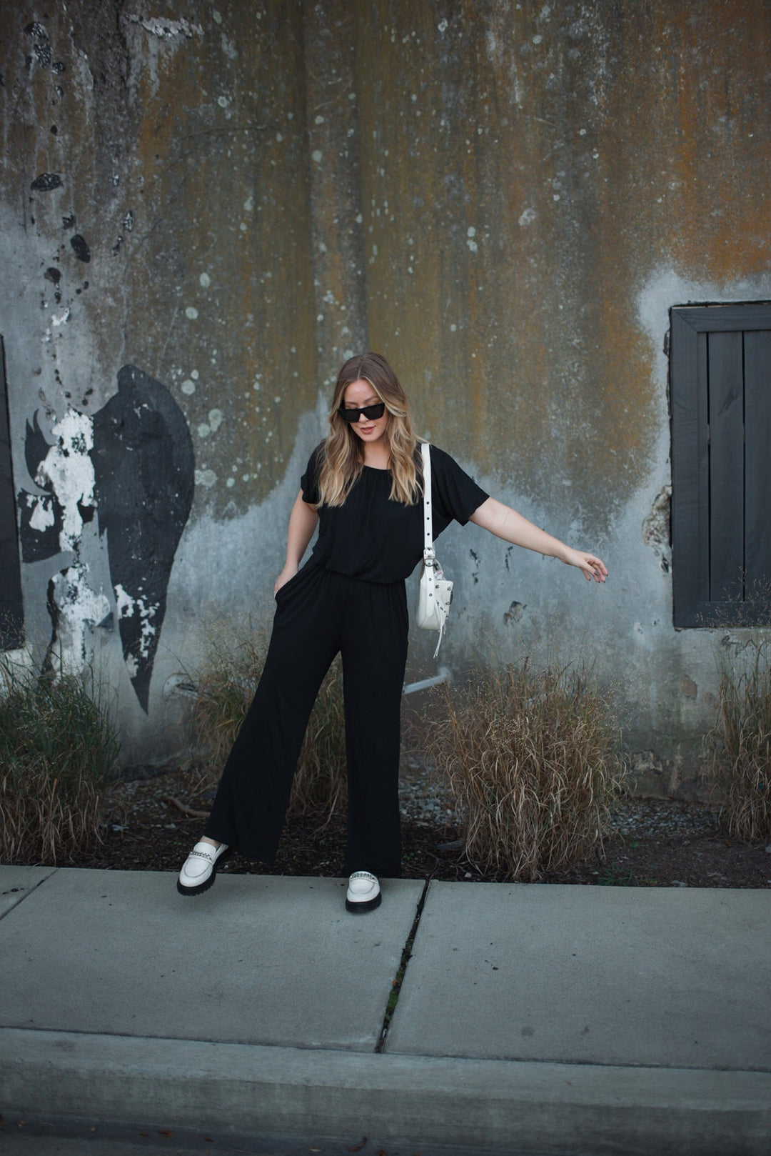 Image of West K Joy Off The Shoulder Wide Leg Jumpsuit Wine