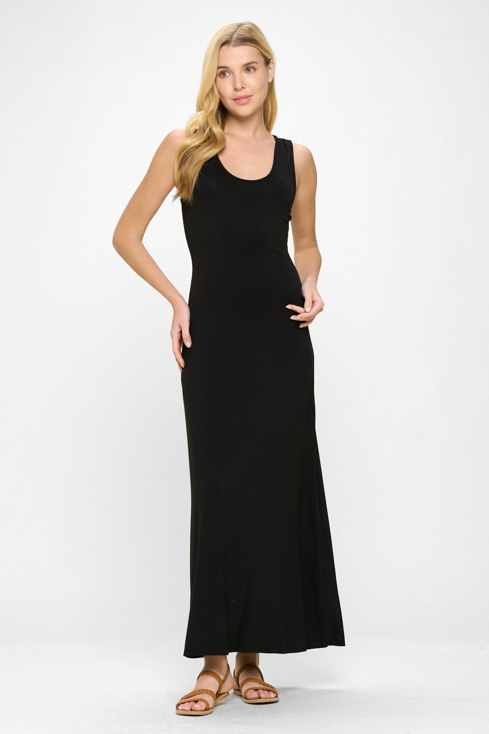 Image of West K Kelly Knit Racerback Maxi Dress Black
