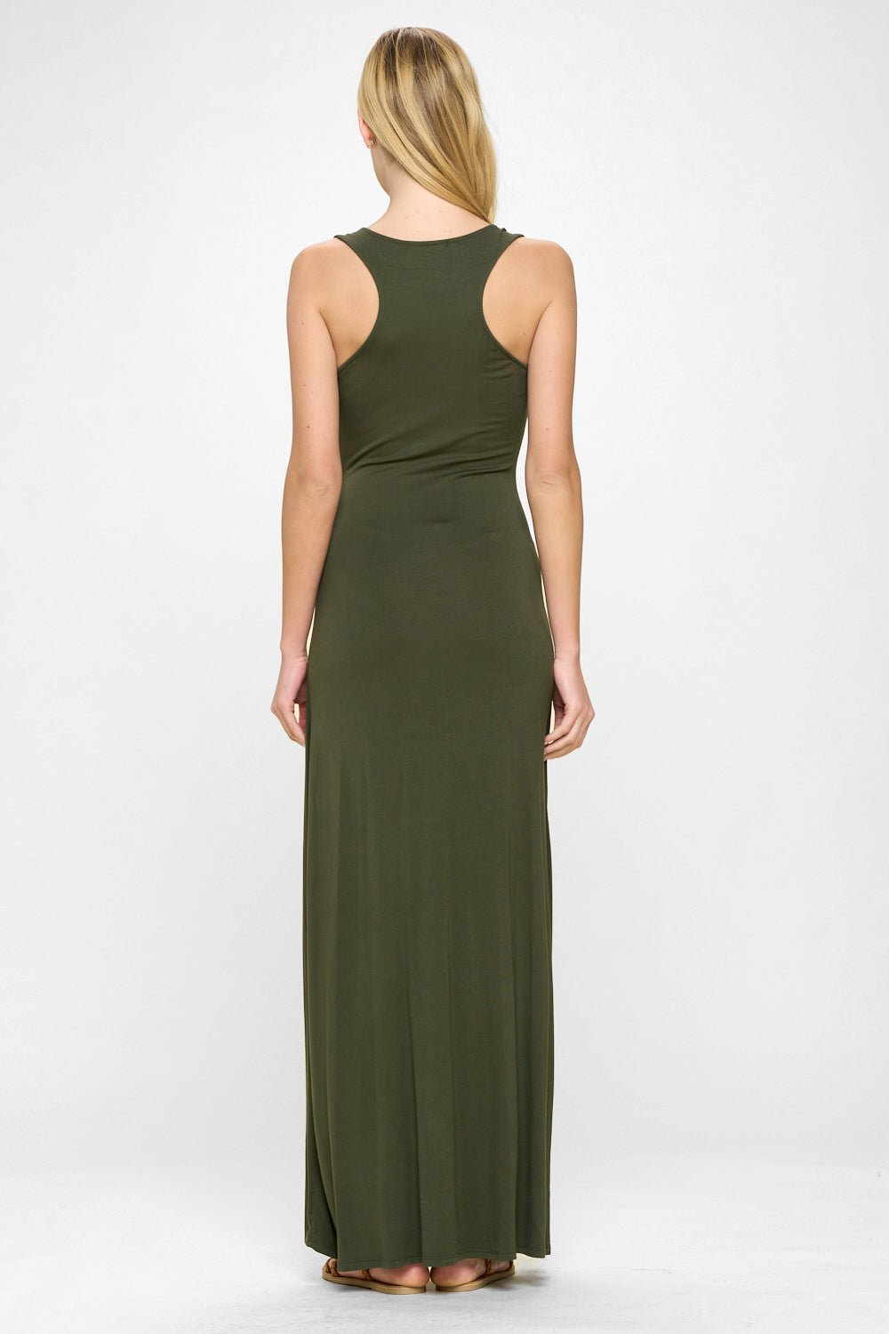 Image of West K Kelly Knit Racerback Maxi Dress Olive