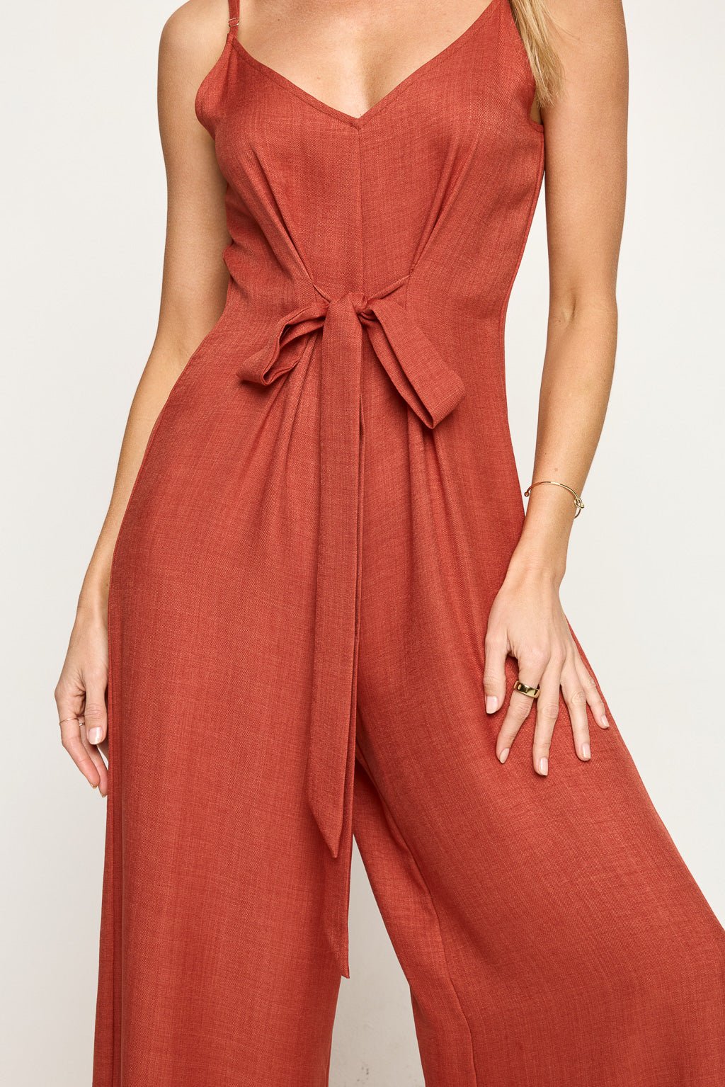 Image of West K Mia Wide Leg Jumpsuit Rust