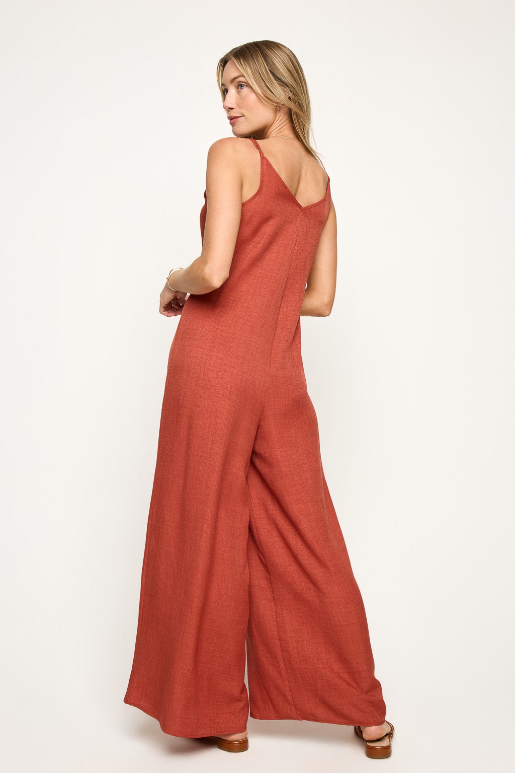 Image of West K Mia Wide Leg Jumpsuit Rust